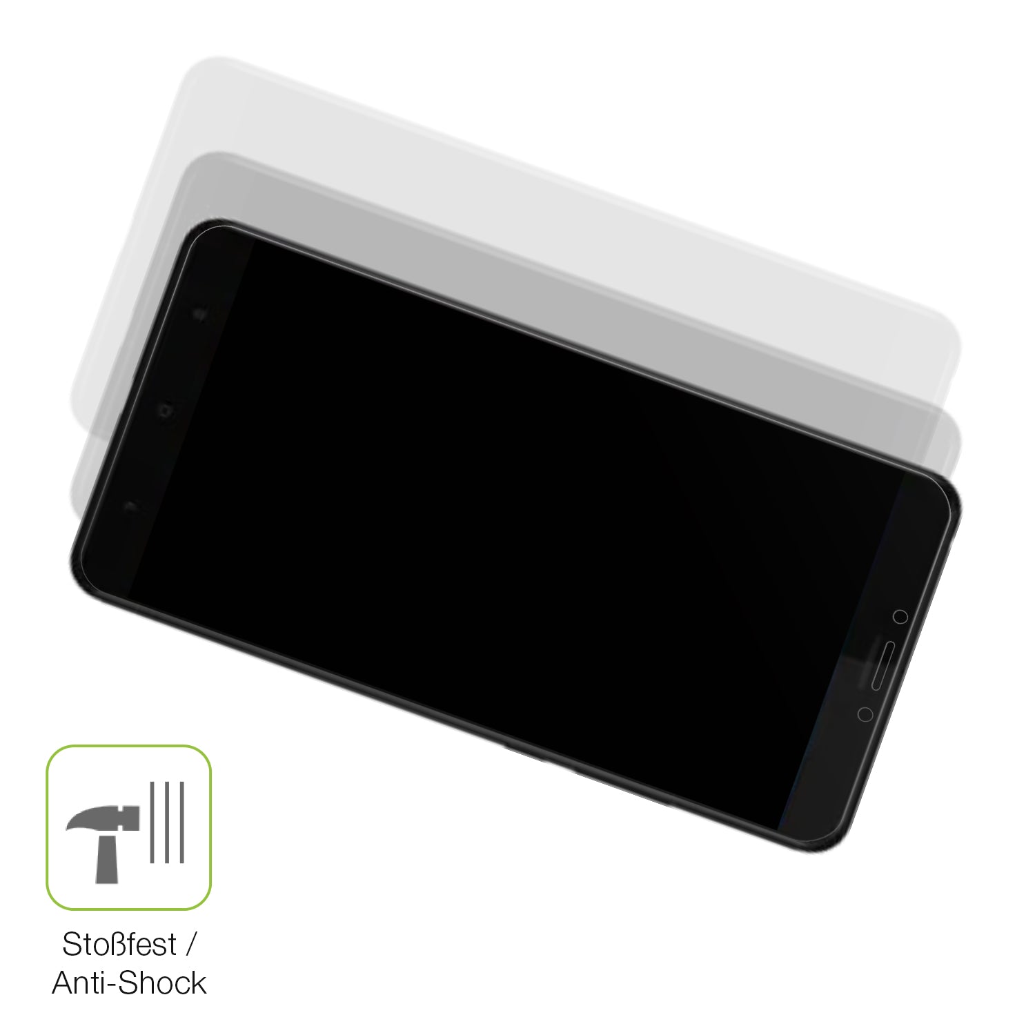 Schutz gegen Kratzer auf dem Xiaomi Mi Max 3 Glas durch Schlüssel, Stöße gegen die Tischkante oder Stürze