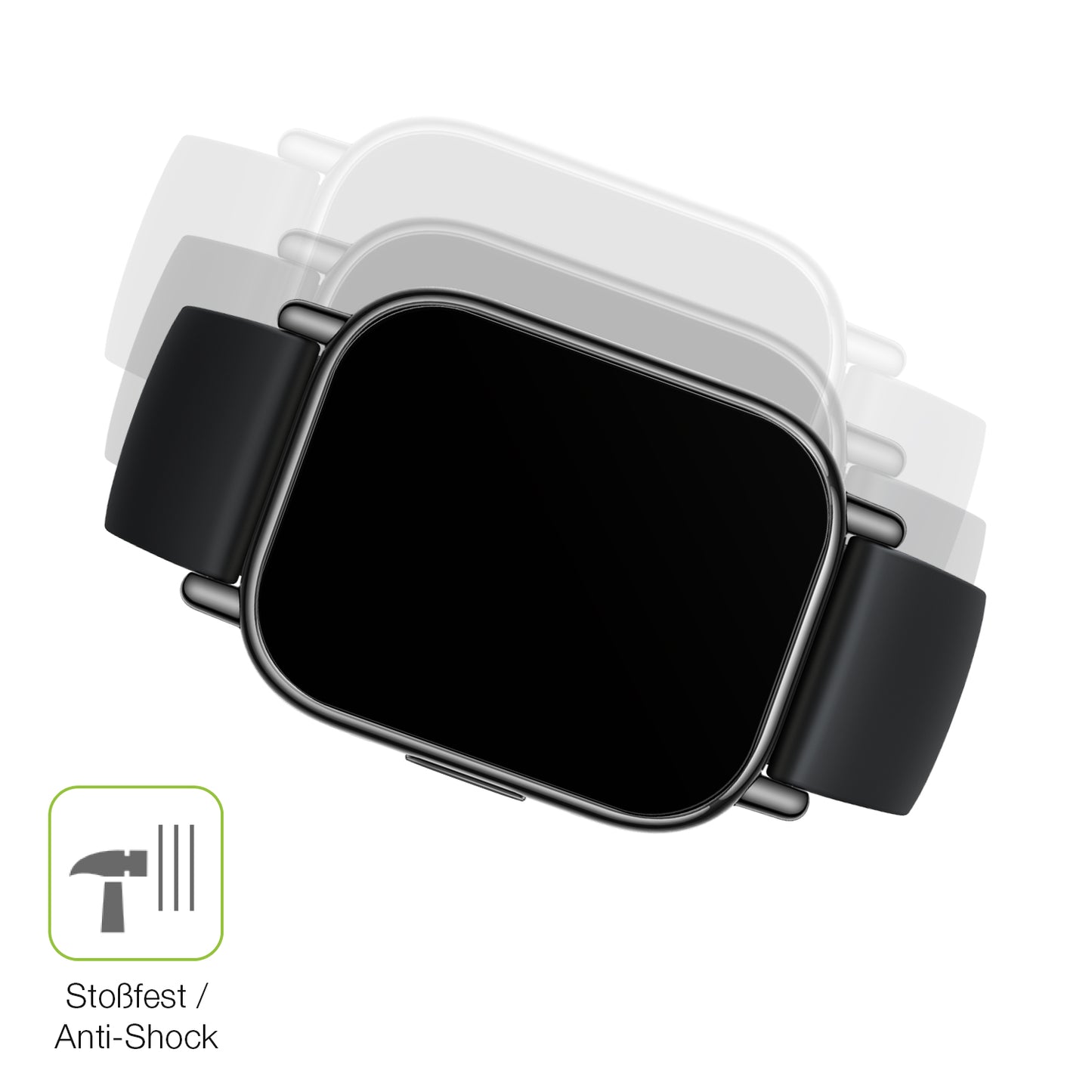 Schutz gegen Kratzer auf dem Xiaomi Redmi Watch 5 Glas durch Schlüssel, Stöße gegen die Tischkante oder Stürze