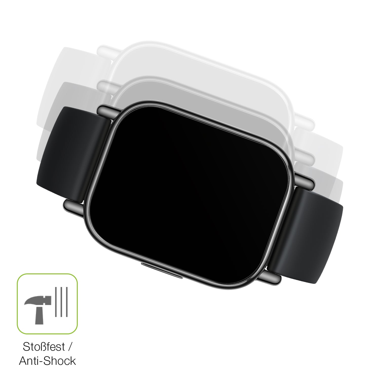 Schutz gegen Kratzer auf dem Xiaomi Redmi Watch 5 Glas durch Schlüssel, Stöße gegen die Tischkante oder Stürze