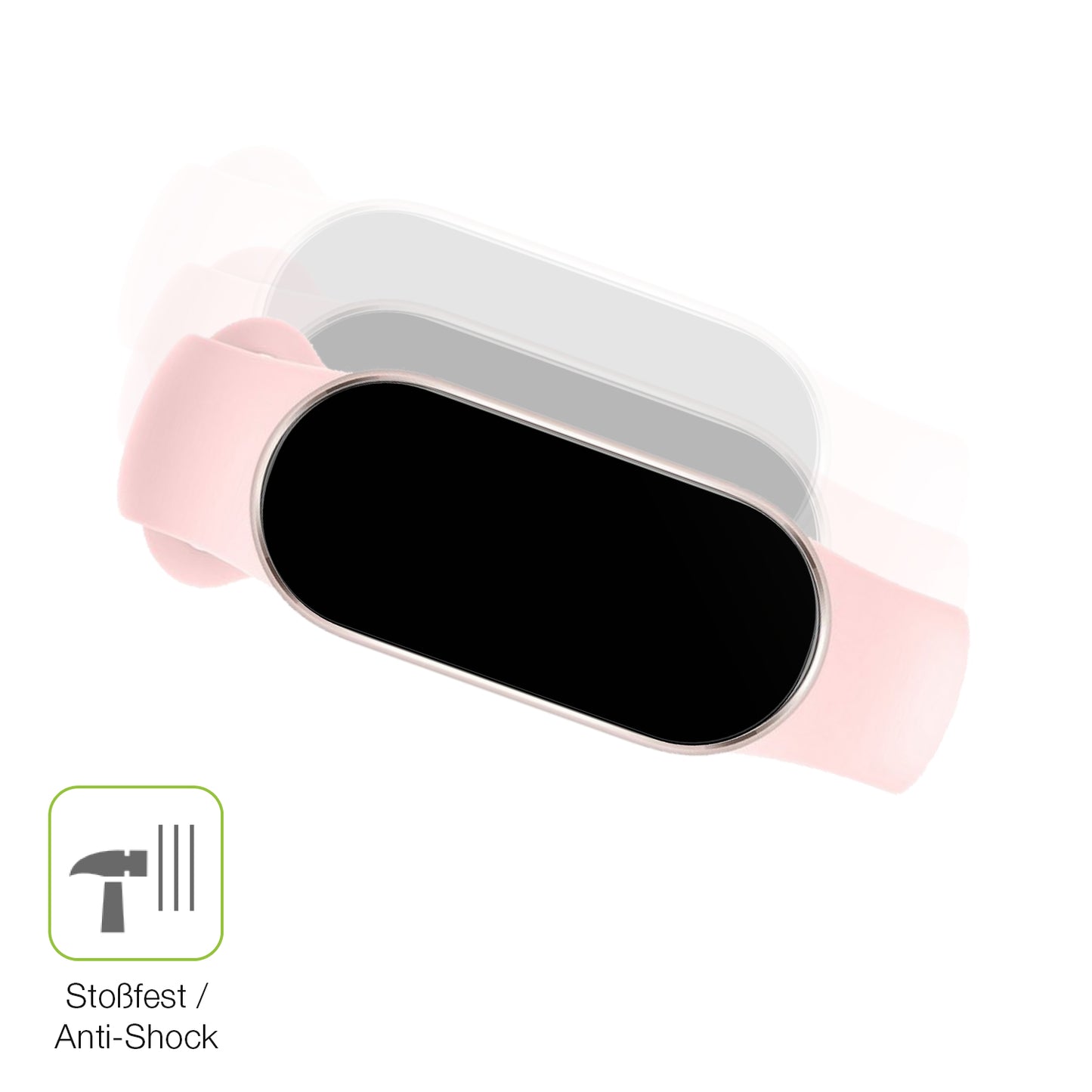 Schutz gegen Kratzer auf dem Xiaomi Smartband 9 Glas durch Schlüssel, Stöße gegen die Tischkante oder Stürze