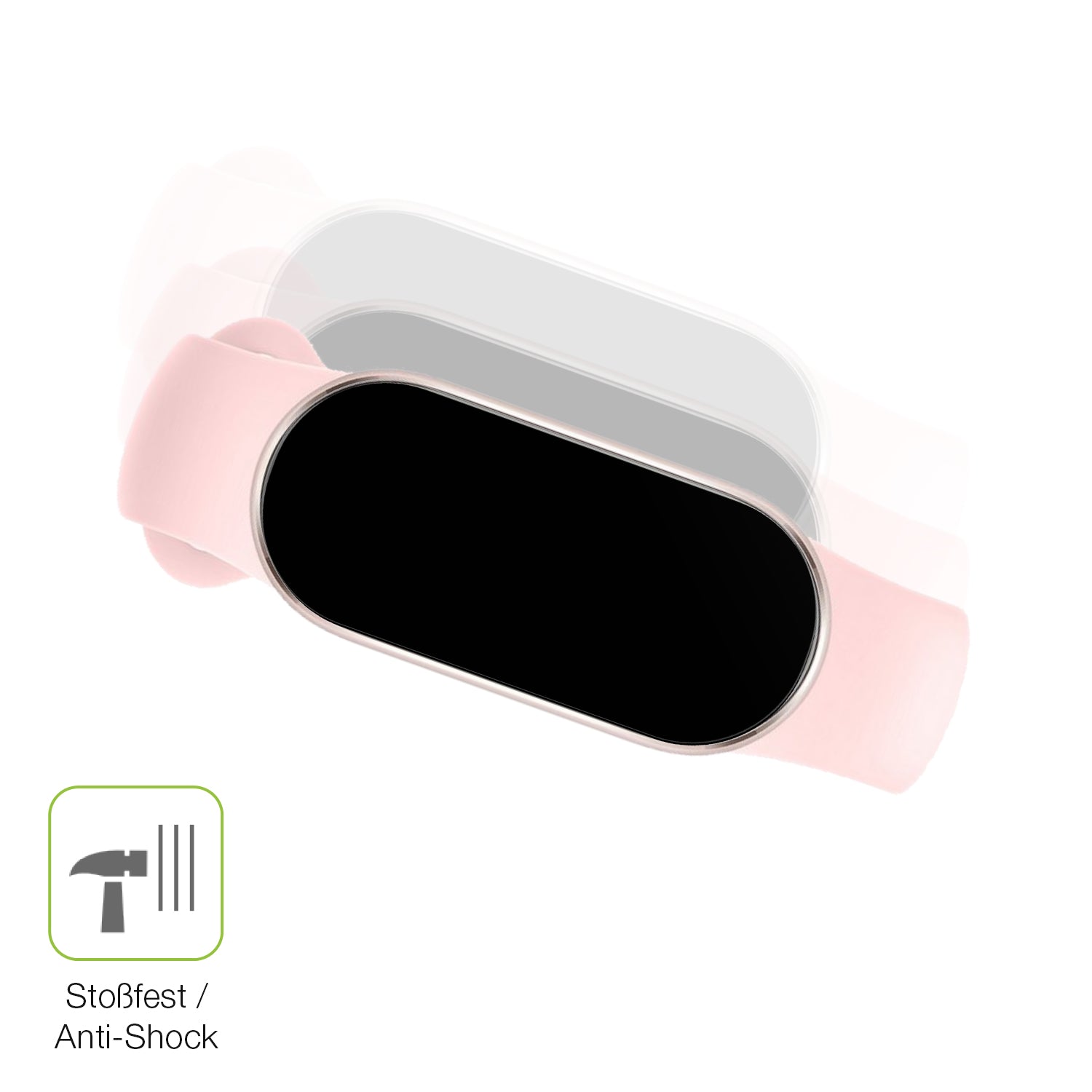 Schutz gegen Kratzer auf dem Xiaomi Smartband 9 Glas durch Schlüssel, Stöße gegen die Tischkante oder Stürze