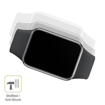 Schutz gegen Kratzer auf dem Xiaomi Smart Band 9 Pro Glas durch Schlüssel, Stöße gegen die Tischkante oder Stürze