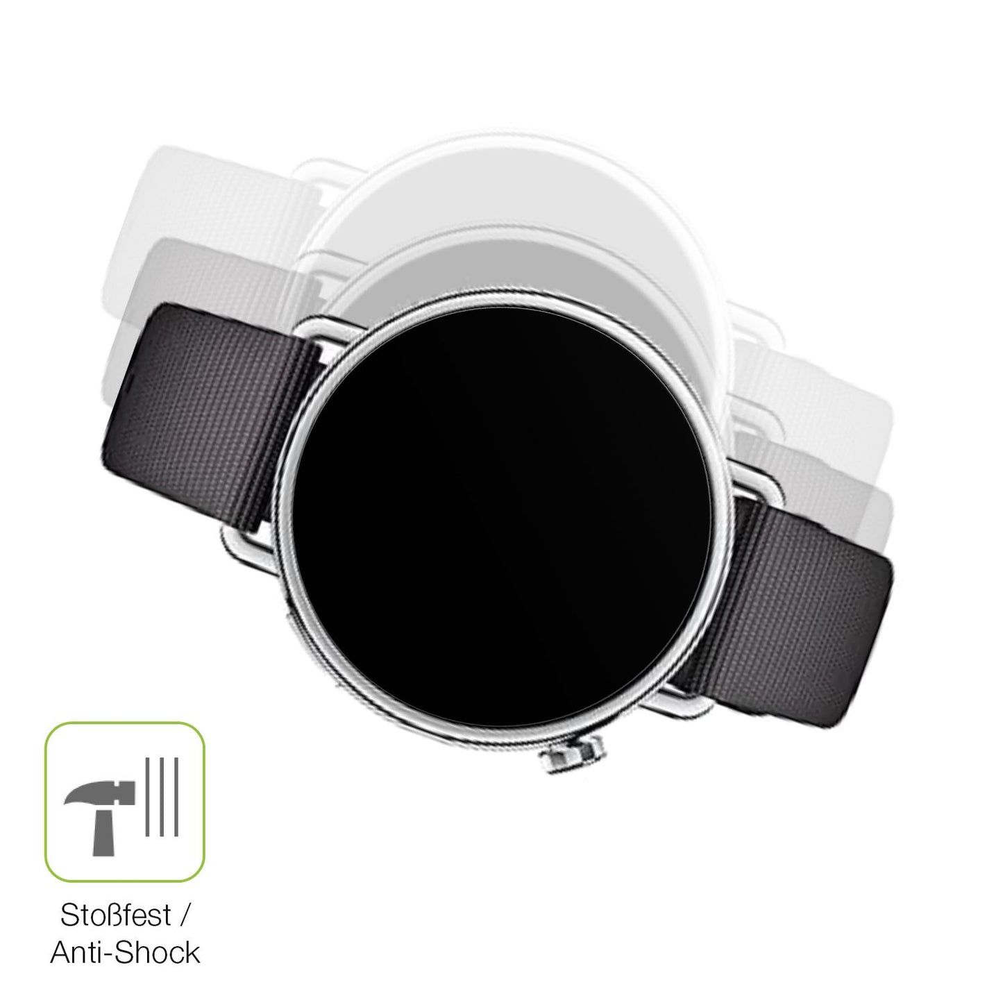 Schutz gegen Kratzer auf dem Xiaomi Watch S4 41mm Glas durch Schlüssel, Stöße gegen die Tischkante oder Stürze