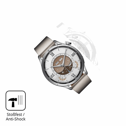Schutz gegen Kratzer auf dem Xiaomi Watch S5 Glas durch Schlüssel, Stöße gegen die Tischkante oder Stürze