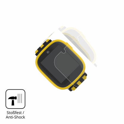 Schutz gegen Kratzer auf dem Xplora X6 Play BVB-Edition Glas durch Schl�ssel, St��e gegen die Tischkante oder St�rze
