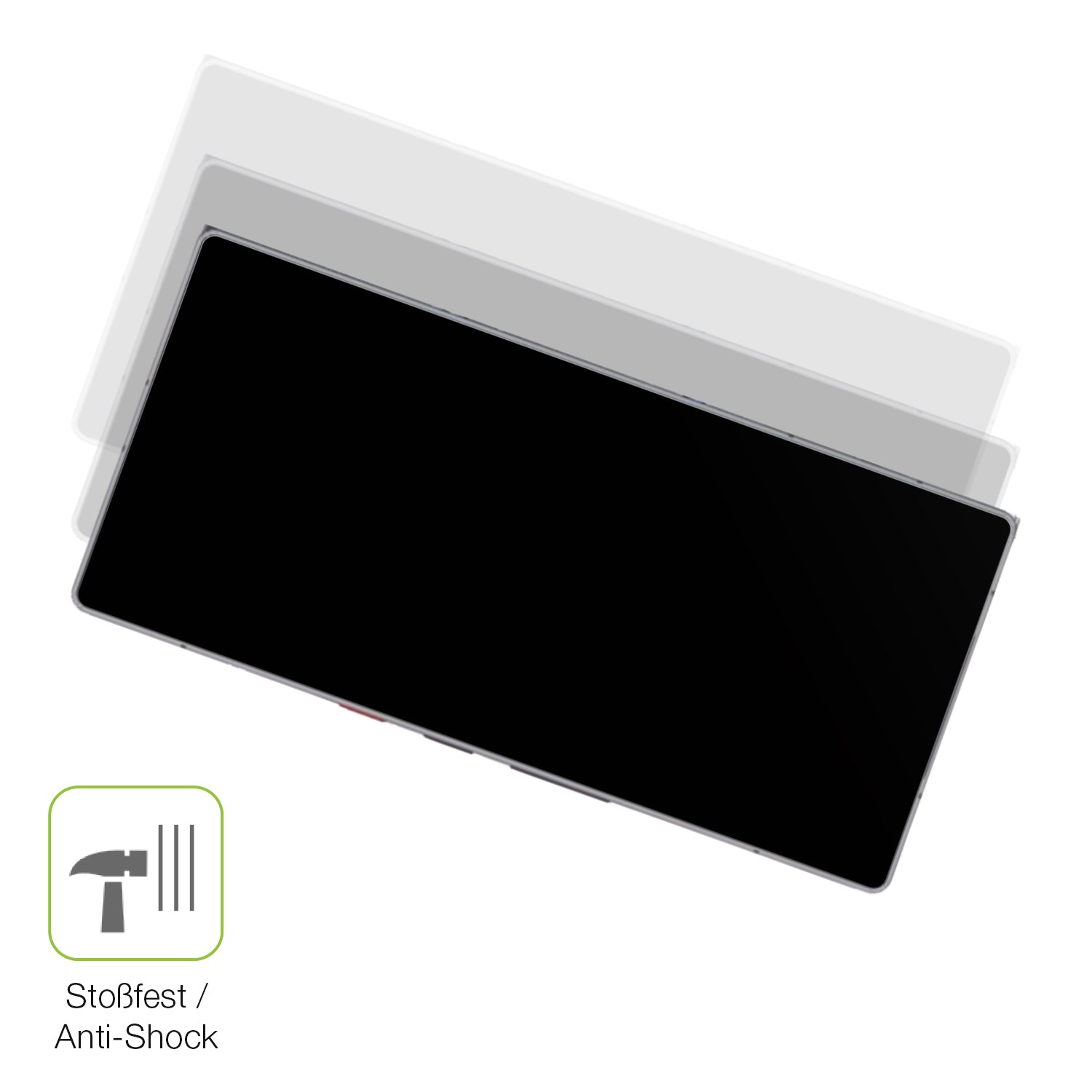 Schutz gegen Kratzer auf dem ZTE Nubia Red Magic 11 Pro Glas durch Schlüssel, Stöße gegen die Tischkante oder Stürze