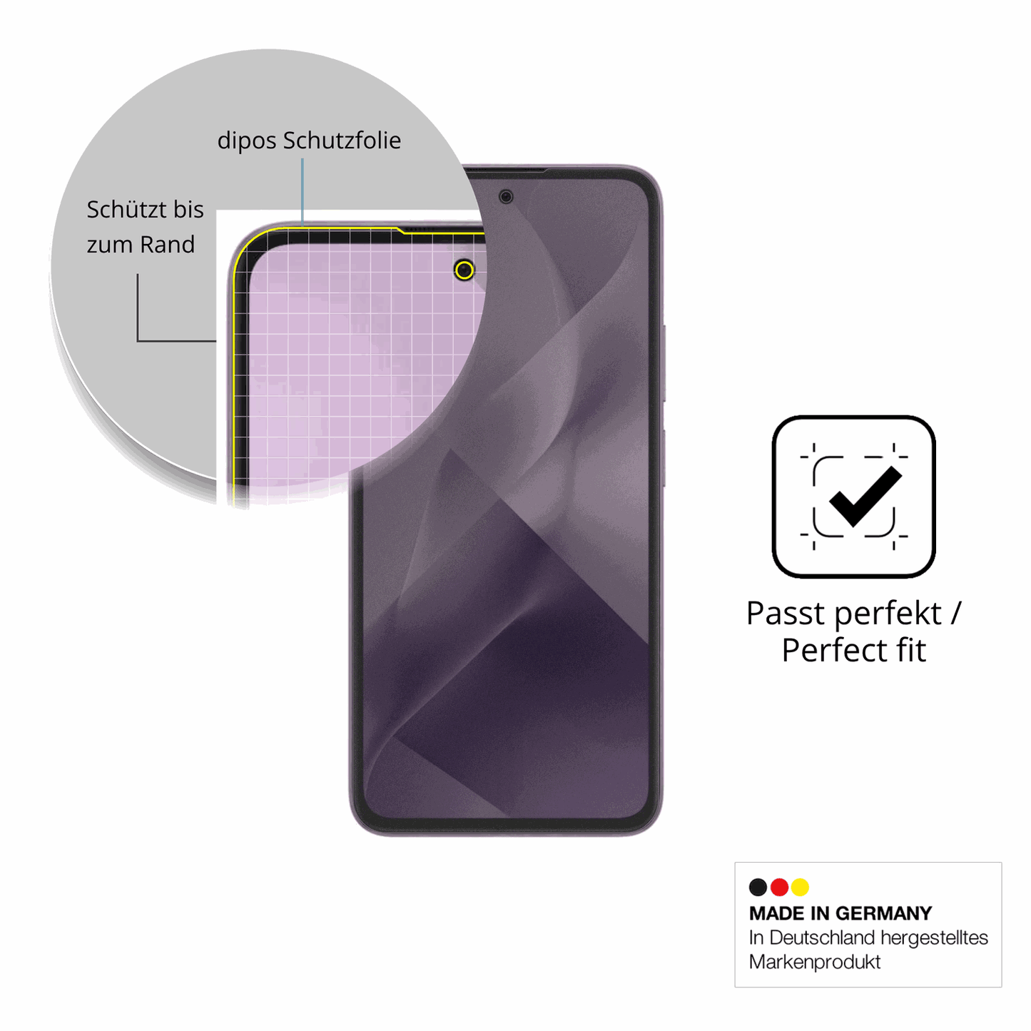 Schutz gegen Kratzer auf dem HMD Crest 2 Glas durch Schlüssel, Stöße gegen die Tischkante oder Stürze