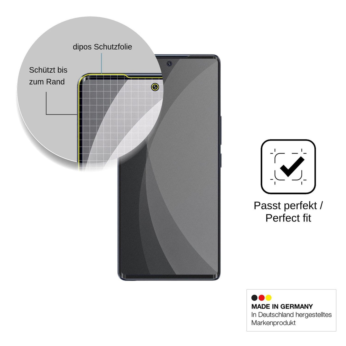 Full Cover Privacy Blickschutzfolie für Lava Aura Curve