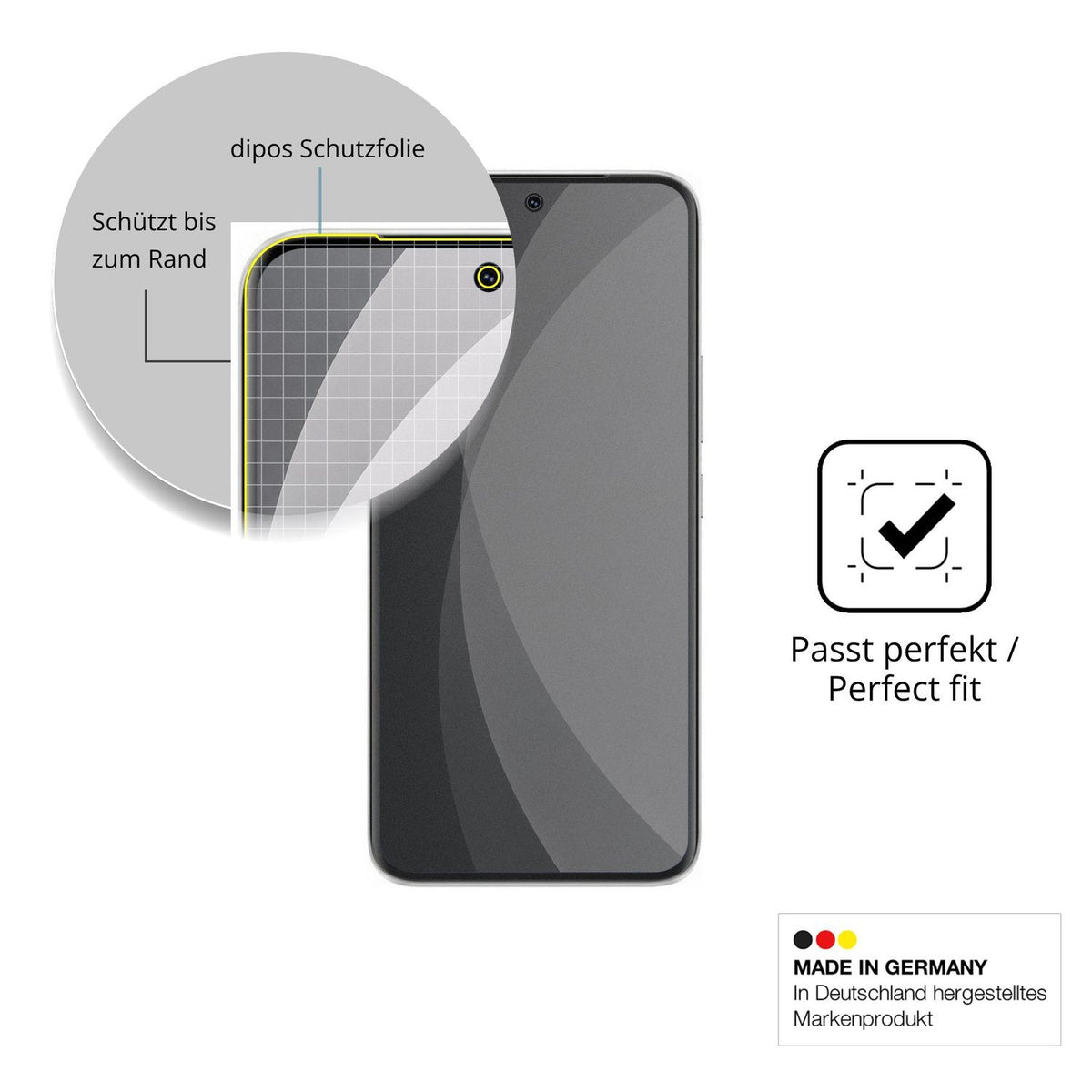 Schutz gegen Kratzer auf dem Vivo S2 Glas durch Schlüssel, Stöße gegen die Tischkante oder Stürze