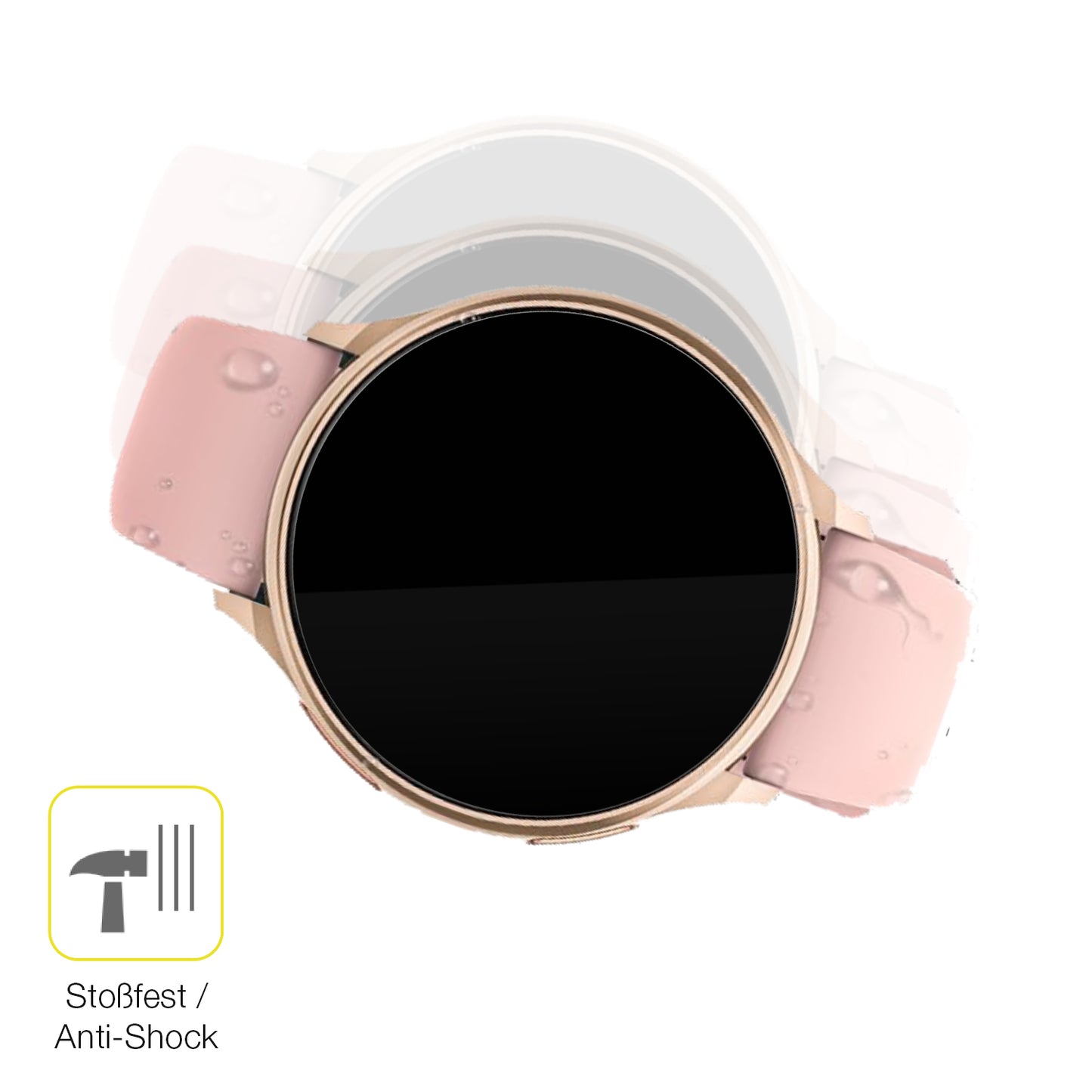 Schutz gegen Kratzer auf dem Aimiuvei Smartwatch 1.27 Zoll Glas durch Schlüssel oder Ähnliches