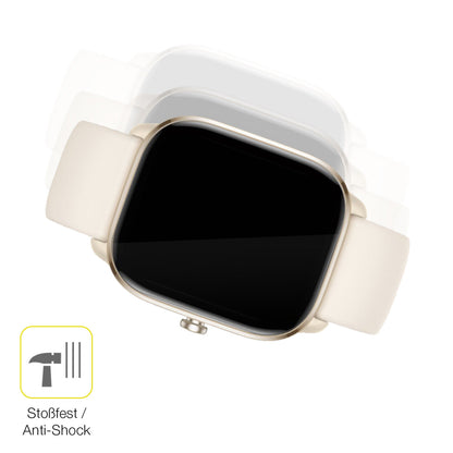 Schutz gegen Kratzer auf dem Amazfit GTS 4 mini Glas durch Schlüssel oder Ähnliches