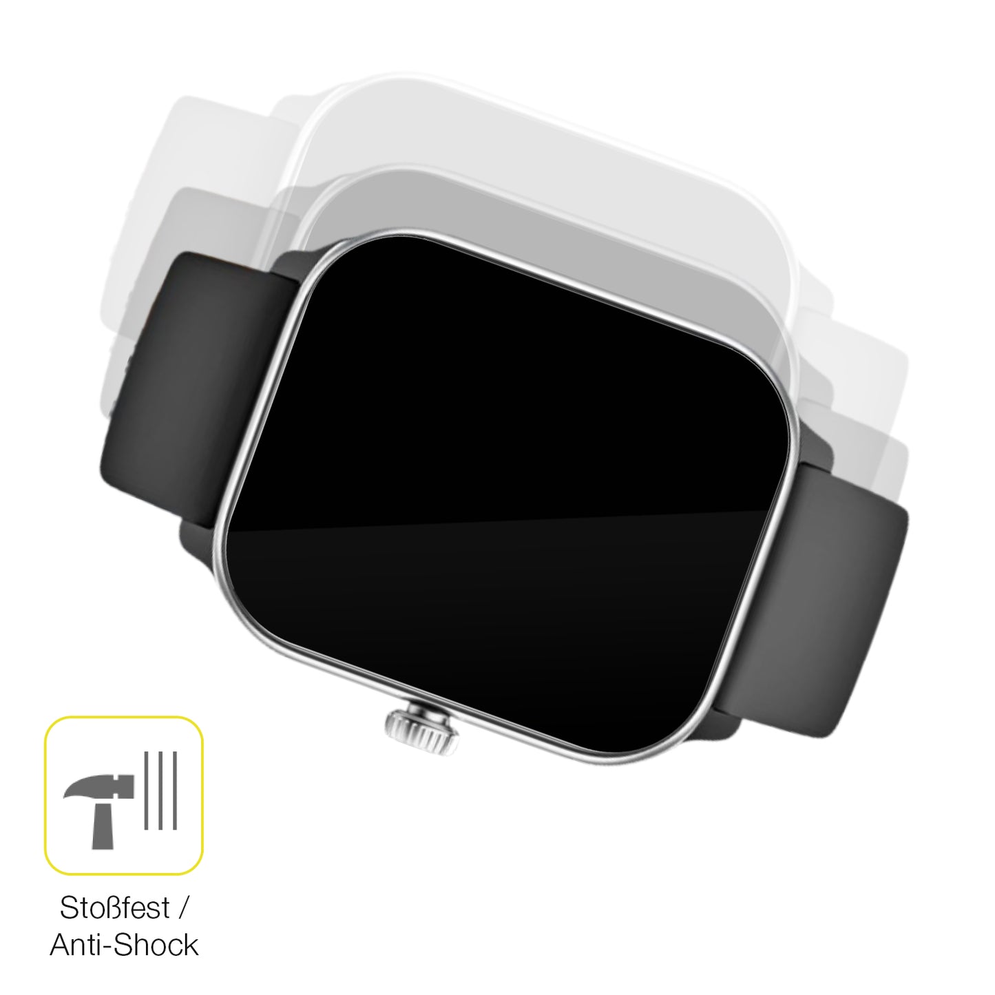 Schutz gegen Kratzer auf dem Beafon 102 Smartwatch 1.83 Zoll Glas durch Schlüssel oder Ähnliches