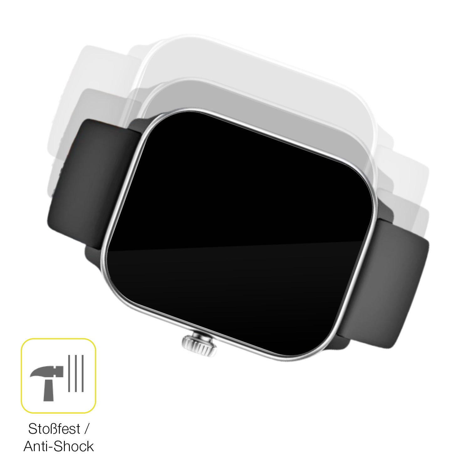 Schutz gegen Kratzer auf dem Beafon 102 Smartwatch 1.83 Zoll Glas durch Schlüssel oder Ähnliches