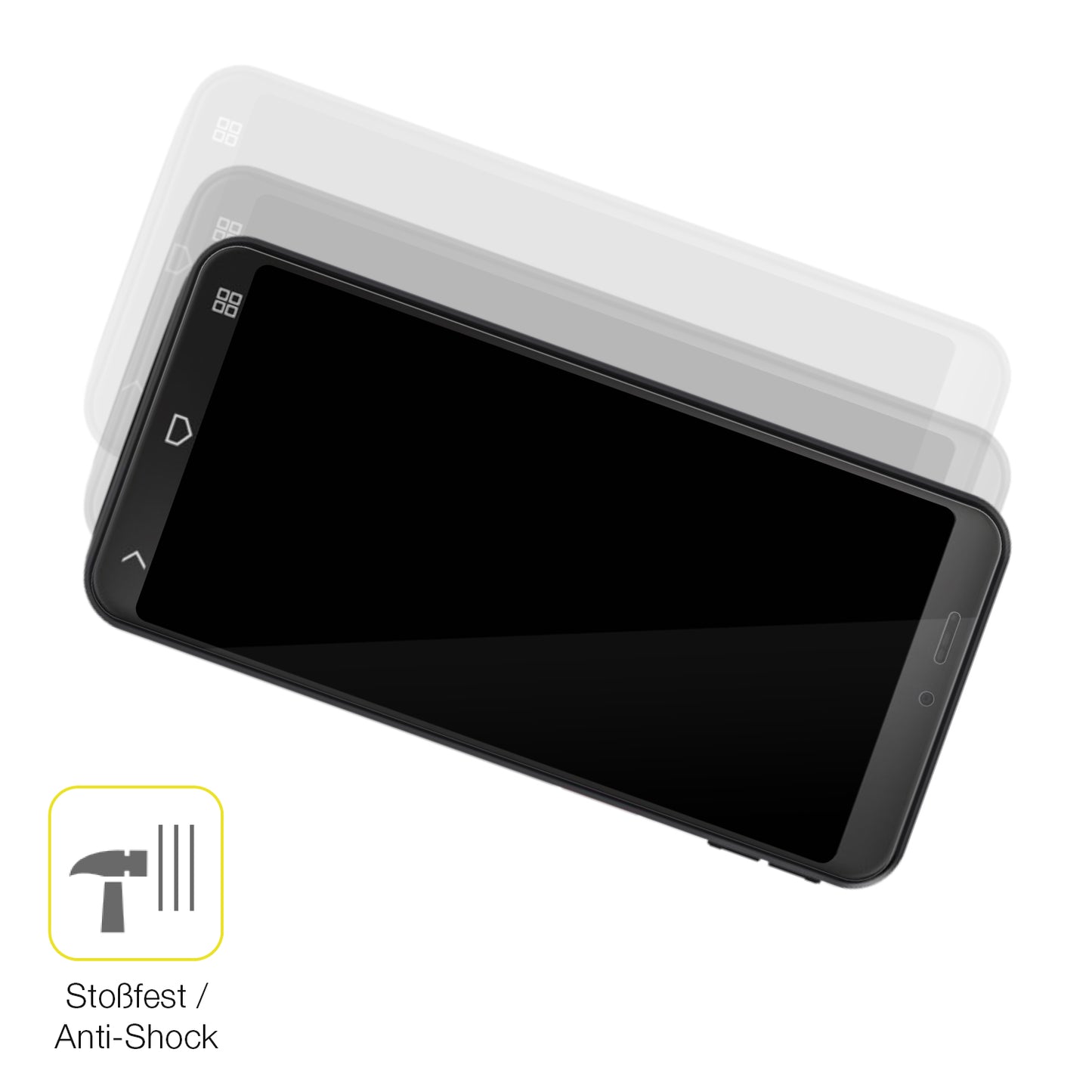 Schutz gegen Kratzer auf dem Emporia Smart.7lite Glas durch Schlüssel oder Ähnliches