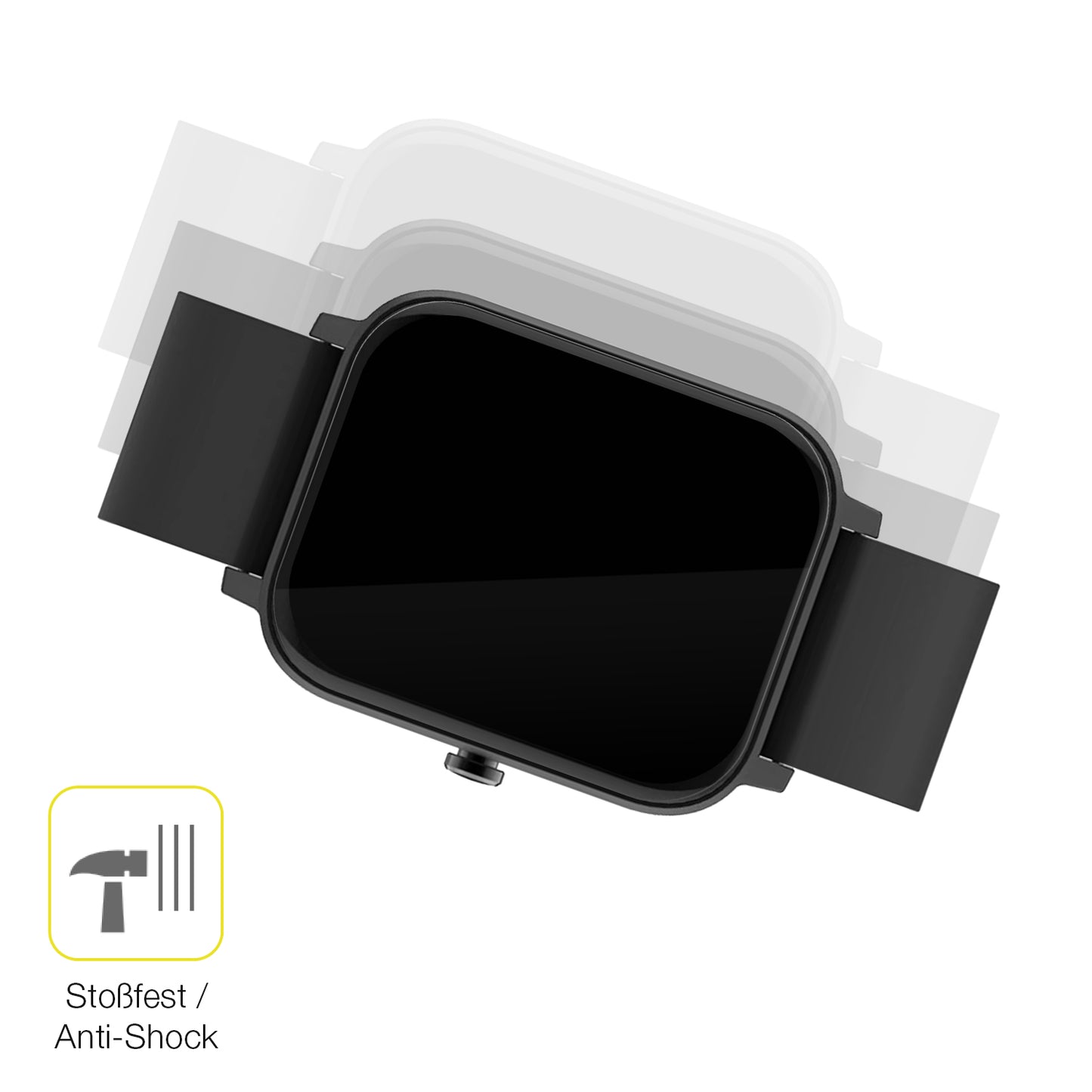 Schutz gegen Kratzer auf dem Matast Smartwatch Glas durch Schlüssel oder Ähnliches