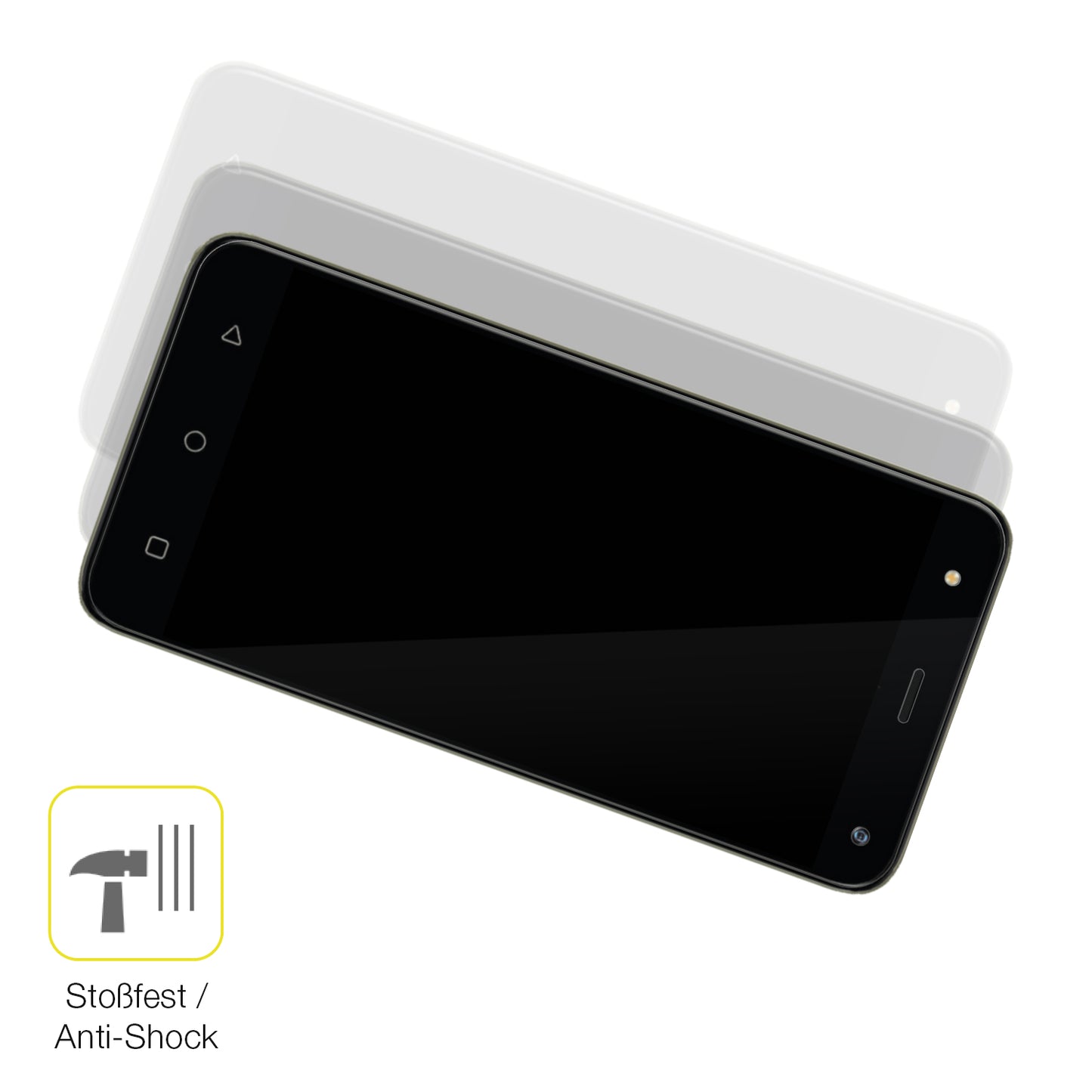 Schutz gegen Kratzer auf dem Mobicel MX3 Glas durch Schlüssel oder Ähnliches