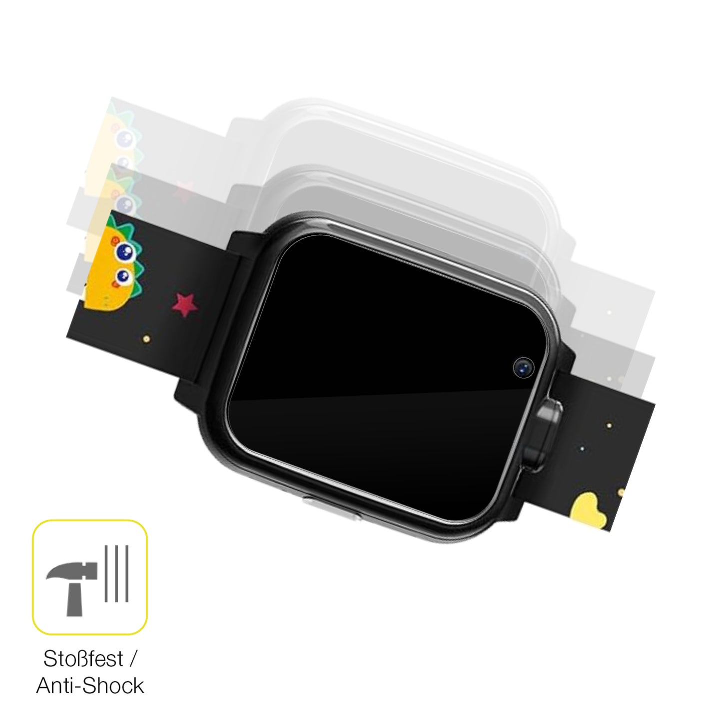 Schutz gegen Kratzer auf dem Okyuk Kinder Smartwatch T13001 Glas durch Schlüssel oder Ähnliches