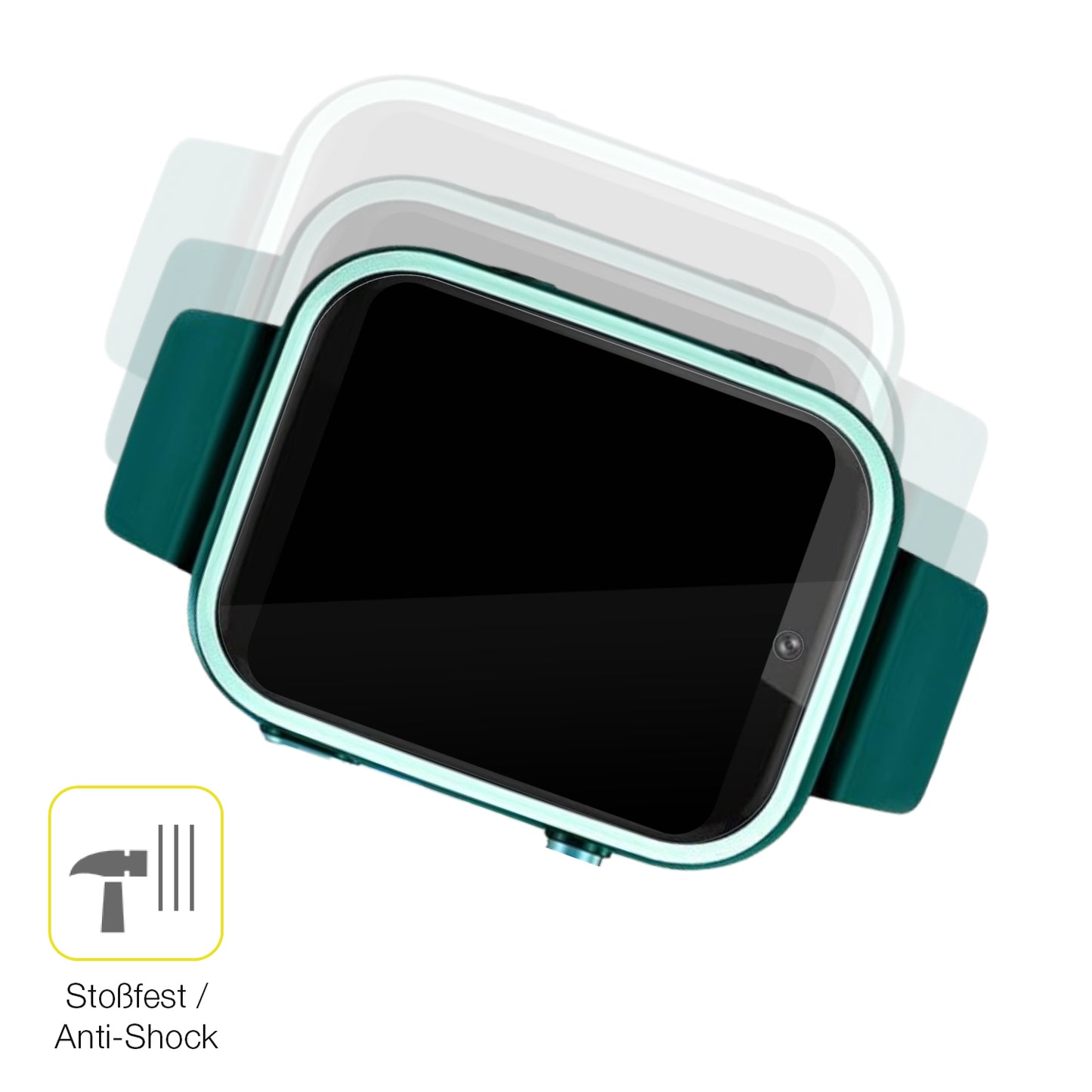 Schutz gegen Kratzer auf dem Okyuk T45 Smartwatch Kinder Glas durch Schlüssel oder Ähnliches