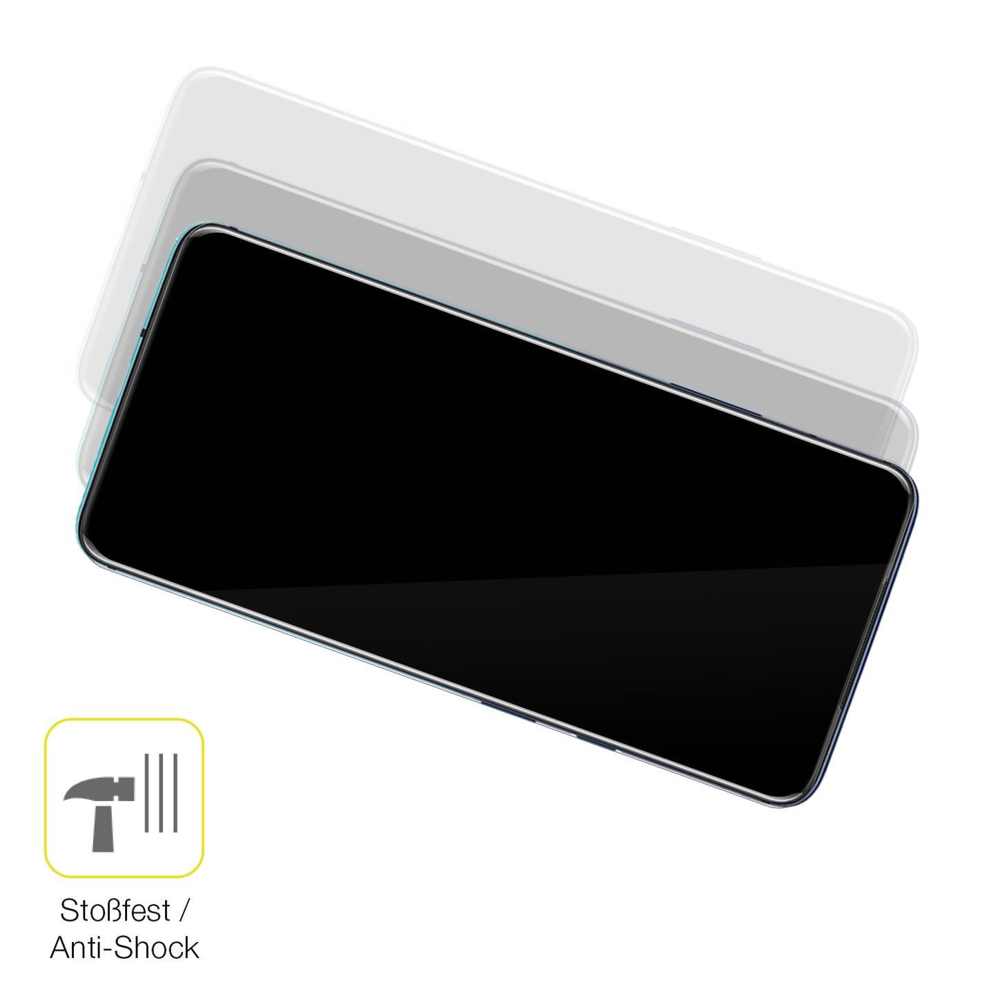 Schutz gegen Kratzer auf dem OnePlus 7T Pro Glas durch Schlüssel oder Ähnliches