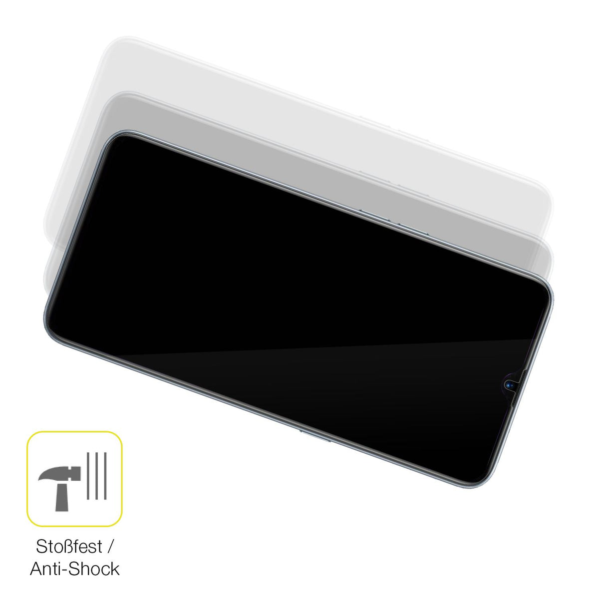 Schutz gegen Kratzer auf dem Oppo Realme XT Glas durch Schlüssel oder Ähnliches