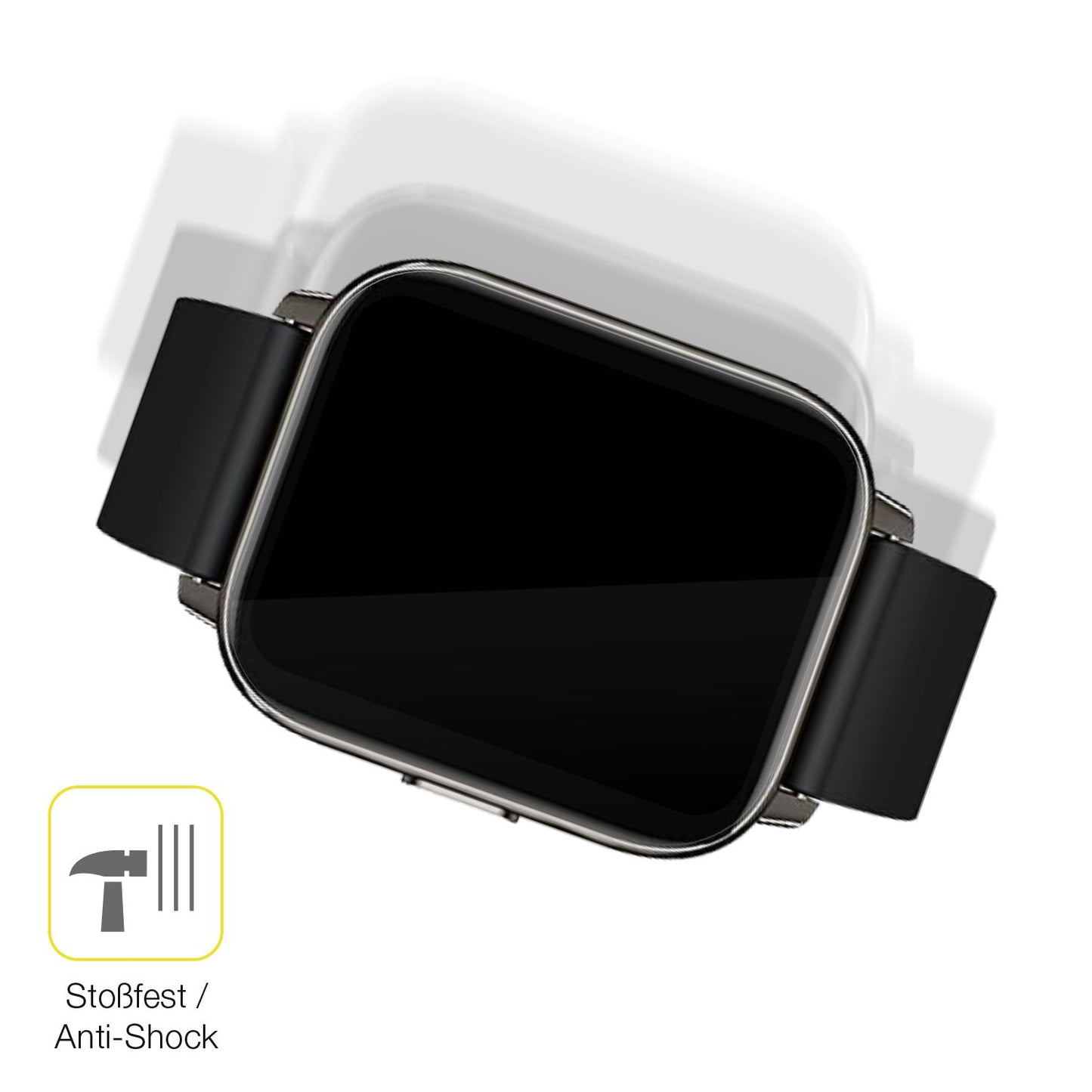 Schutz gegen Kratzer auf dem Rinsmola 1,69 Zoll Smartwatch Glas durch Schlüssel oder Ähnliches