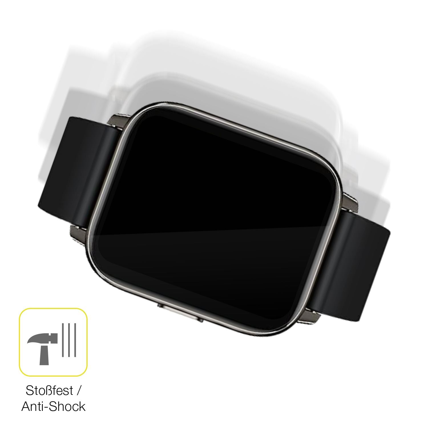 Schutz gegen Kratzer auf dem Rinsmola 1,69 Zoll Smartwatch Glas durch Schlüssel oder Ähnliches