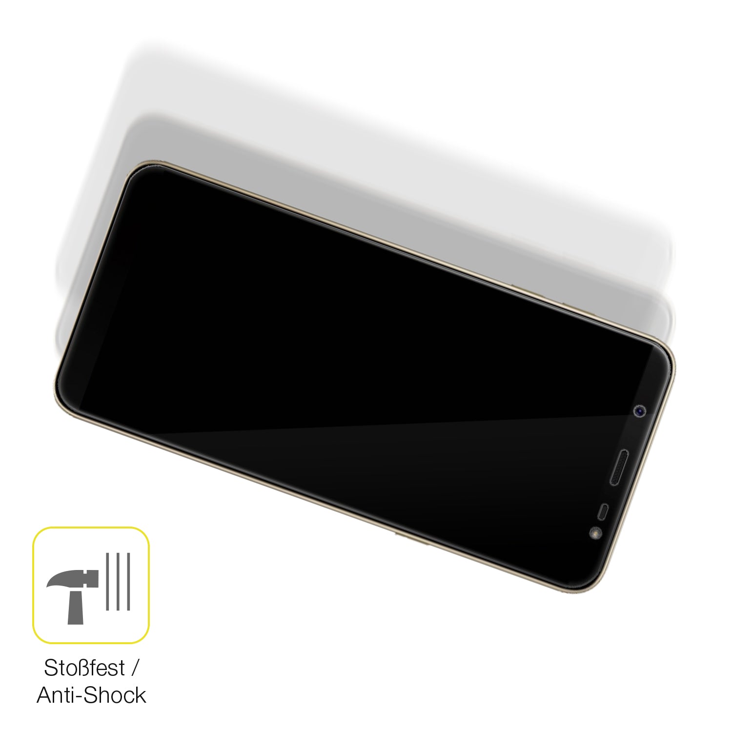 Schutz gegen Kratzer auf dem Samsung Galaxy J8 Glas durch Schlüssel oder Ähnliches