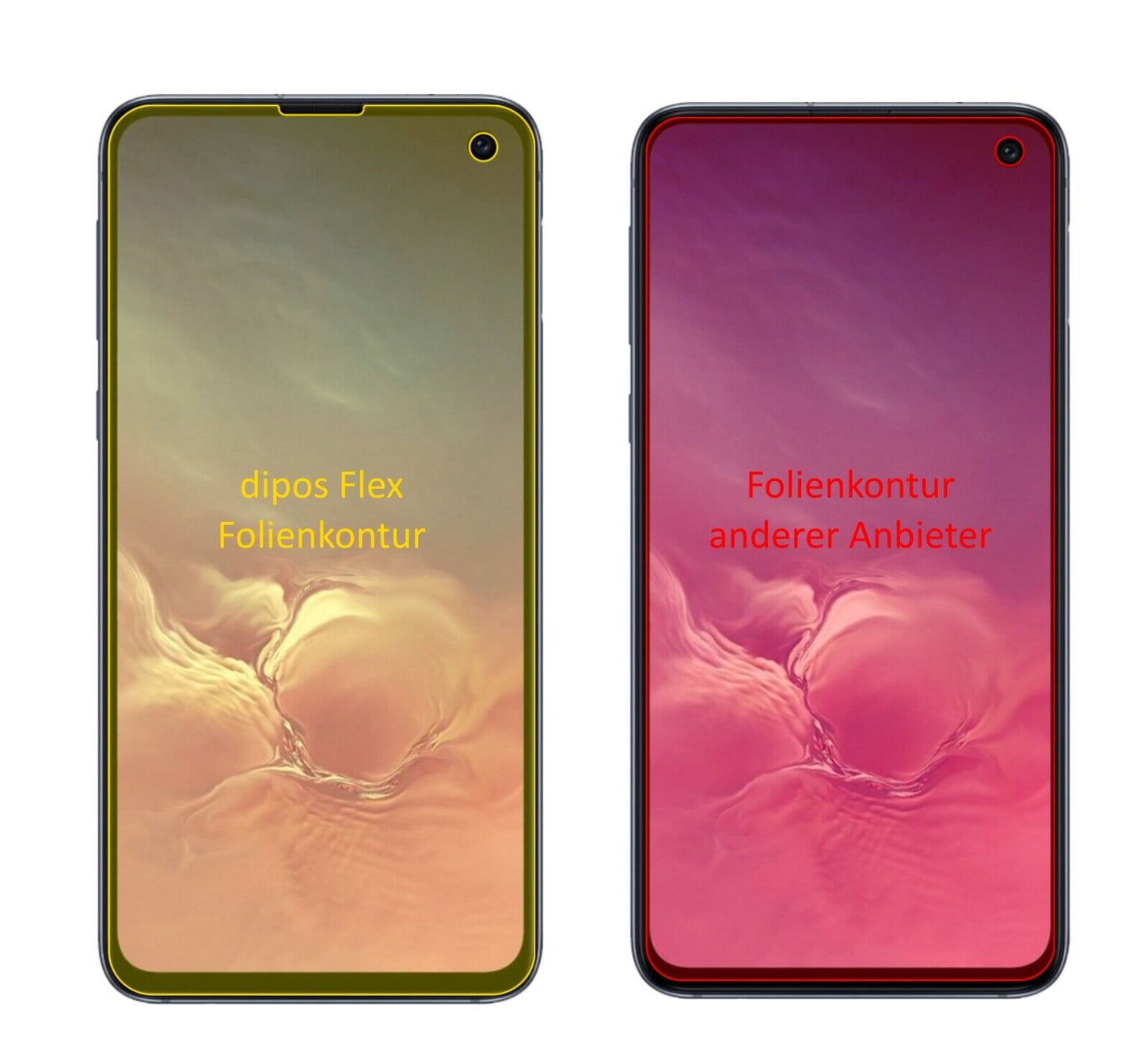 Schutz gegen Kratzer auf dem Samsung Galaxy S10e Glas durch Schlüssel oder Ähnliches
