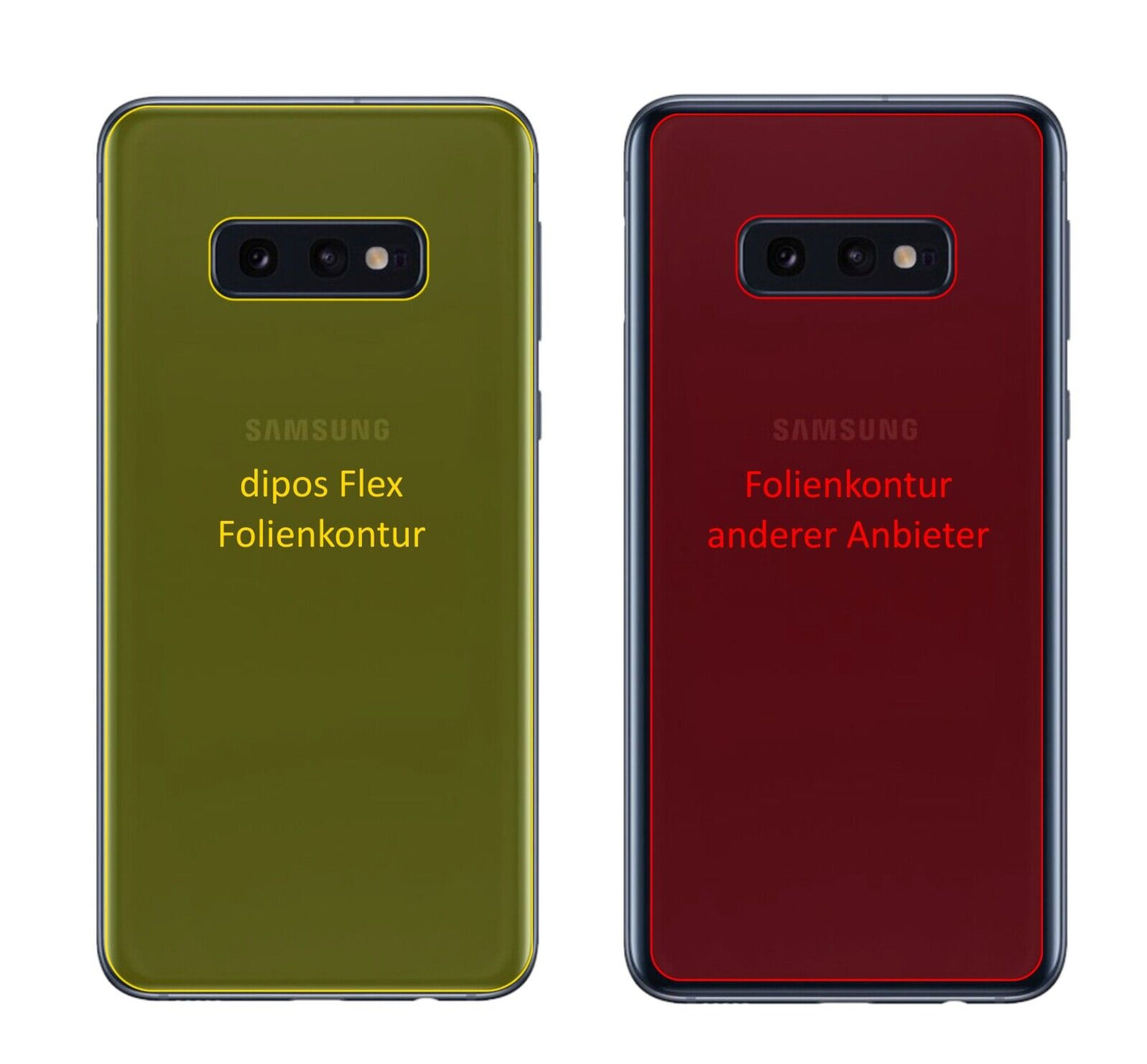 Schutz gegen Kratzer auf dem Samsung Galaxy S10e Rückseite Glas durch Schlüssel oder Ähnliches