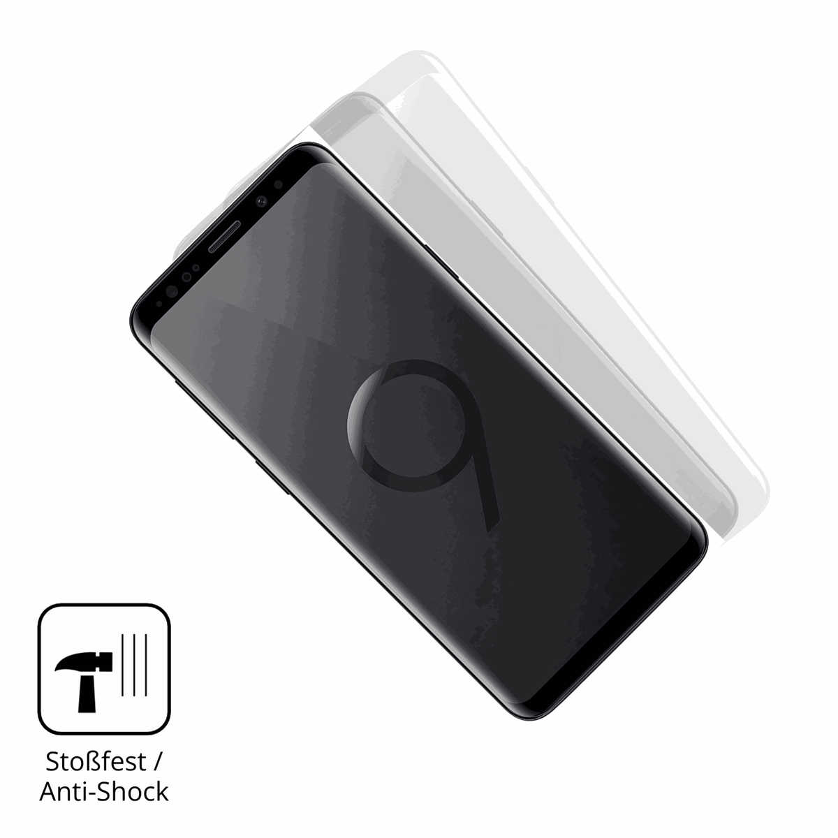 Schutz gegen Kratzer auf dem Samsung Galaxy S9 Glas durch Schlüssel oder Ähnliches