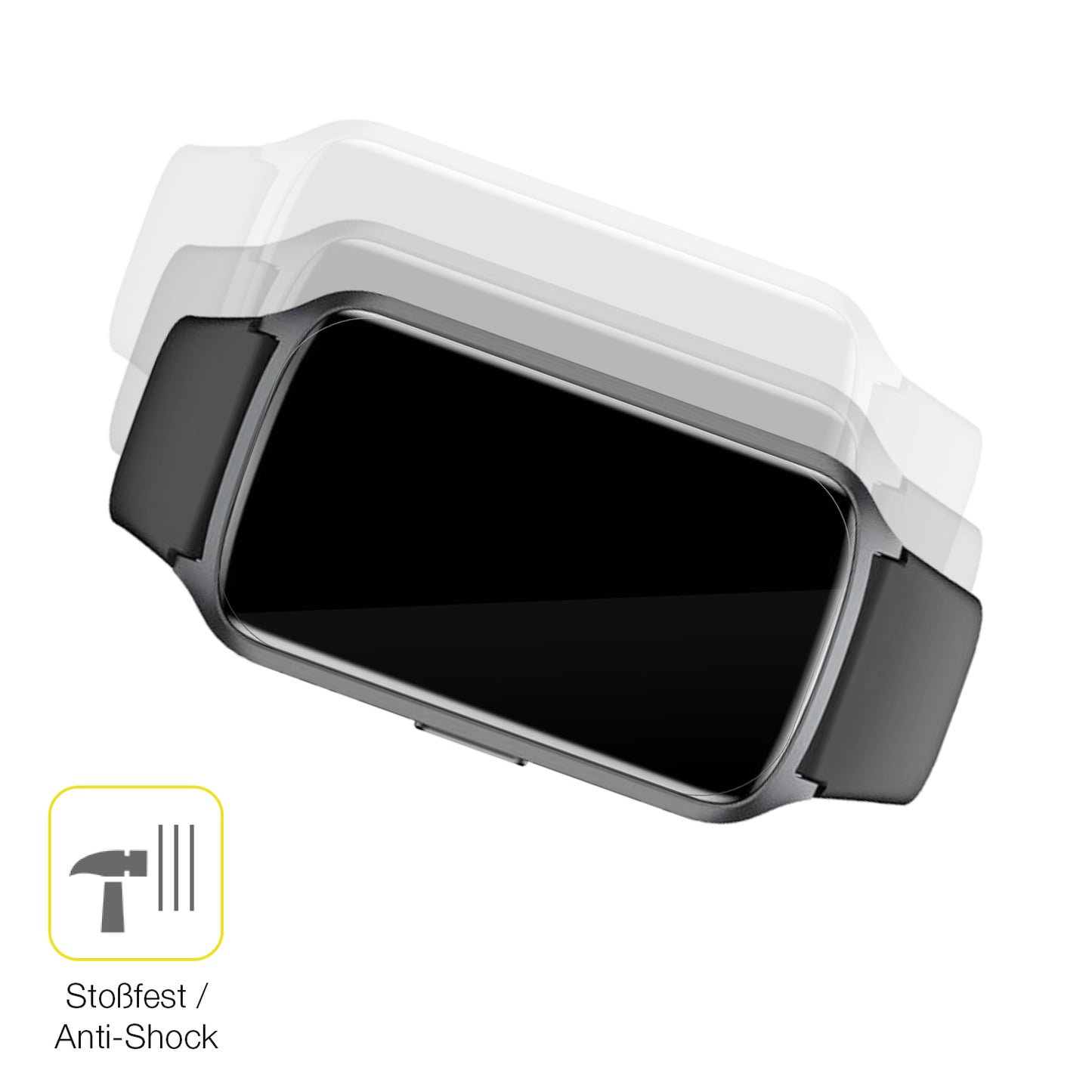 Schutz gegen Kratzer auf dem Sanorum Smartwatch 1.47 Zoll Glas durch Schlüssel oder Ähnliches
