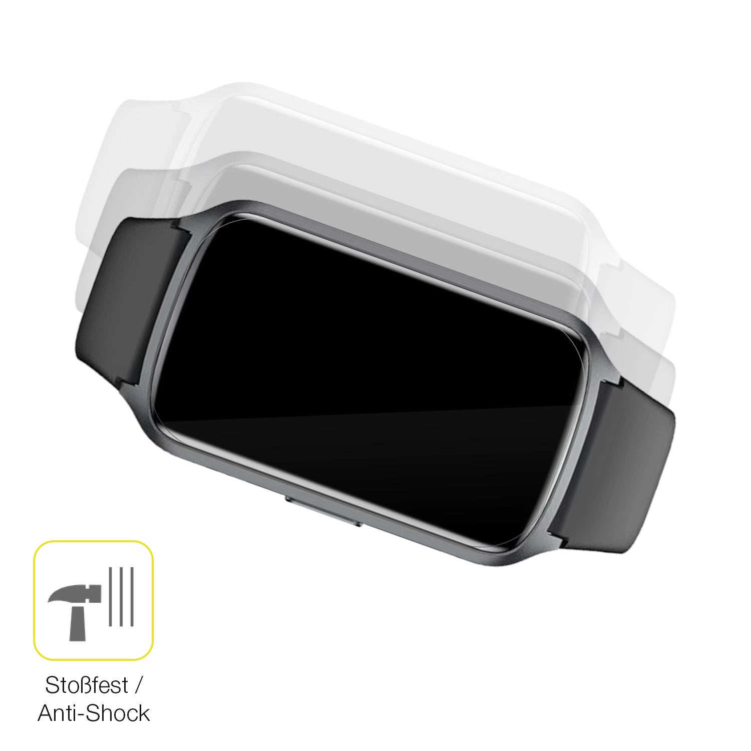 Schutz gegen Kratzer auf dem Sanorum Smartwatch 1.47 Zoll Glas durch Schlüssel oder Ähnliches