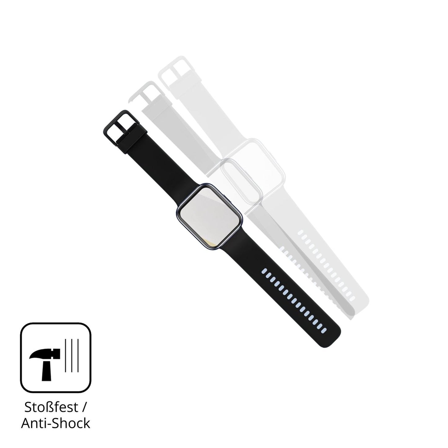 Schutz gegen Kratzer auf dem Tensky Smartwatch 1.85 Zoll Glas durch Schlüssel oder Ähnliches