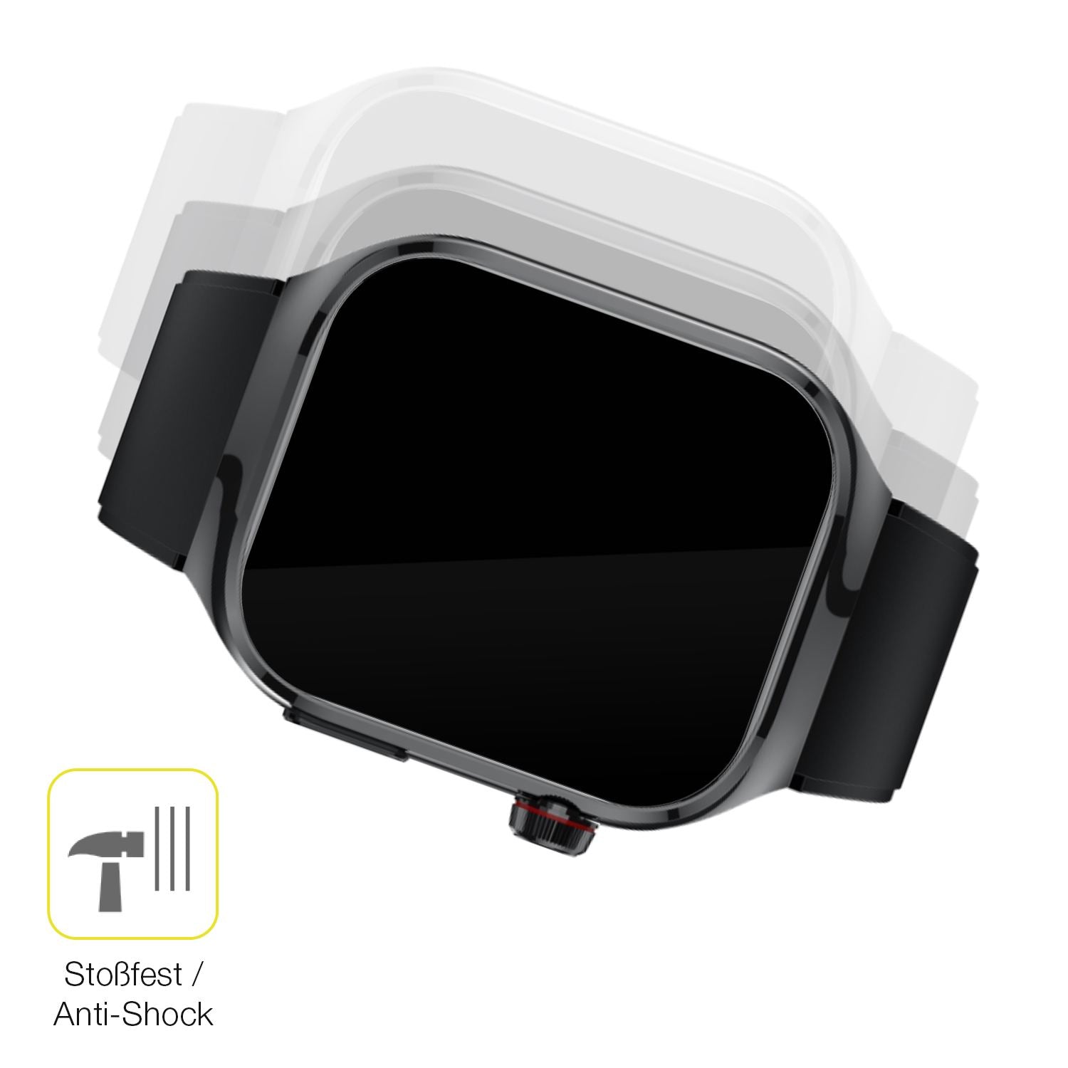 Schutz gegen Kratzer auf dem TK 16 Smartwatch 2.04 Zoll Glas durch Schlüssel oder Ähnliches