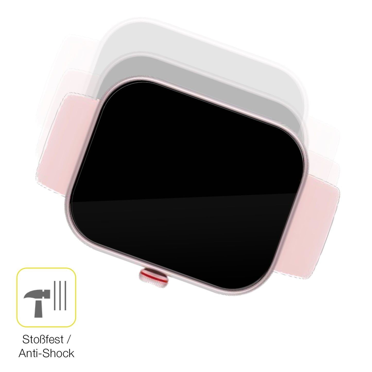 Schutz gegen Kratzer auf dem Toobur 1.91 Zoll Smartwatch Glas durch Schlüssel oder Ähnliches