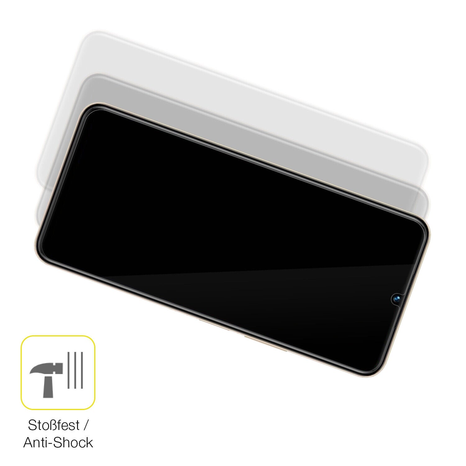 Schutz gegen Kratzer auf dem VIVO Y35 5G Glas durch Schlüssel oder Ähnliches