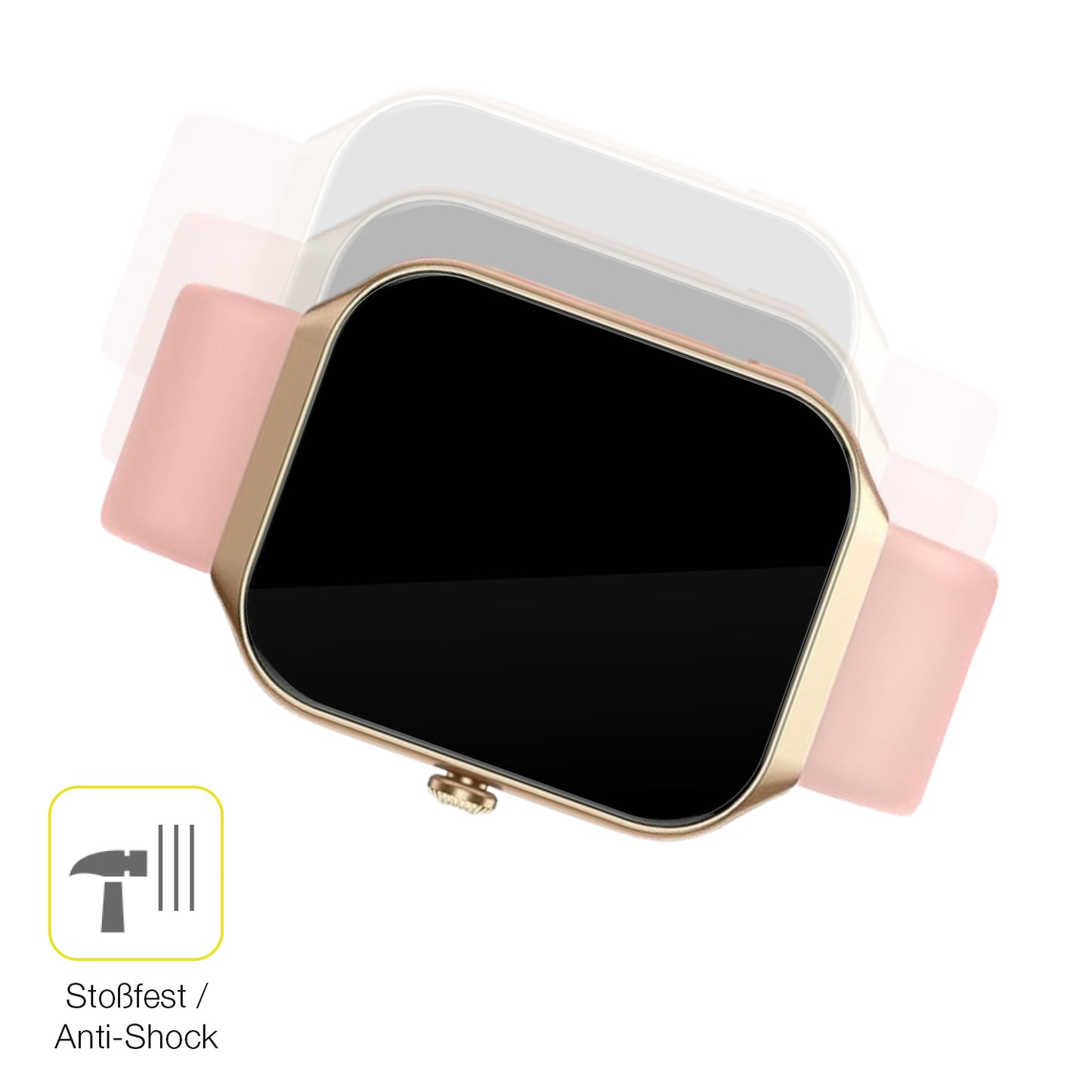Schutz gegen Kratzer auf dem Walkbee Smartwatch 1.96 Zoll Glas durch Schlüssel oder Ähnliches