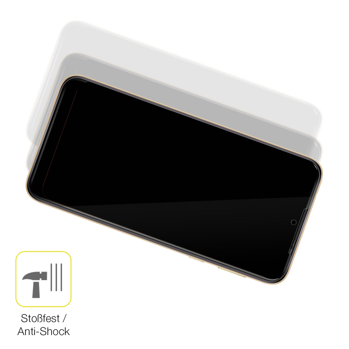 Schutz gegen Kratzer auf dem Wiko Y81 Glas durch Schlüssel oder Ähnliches