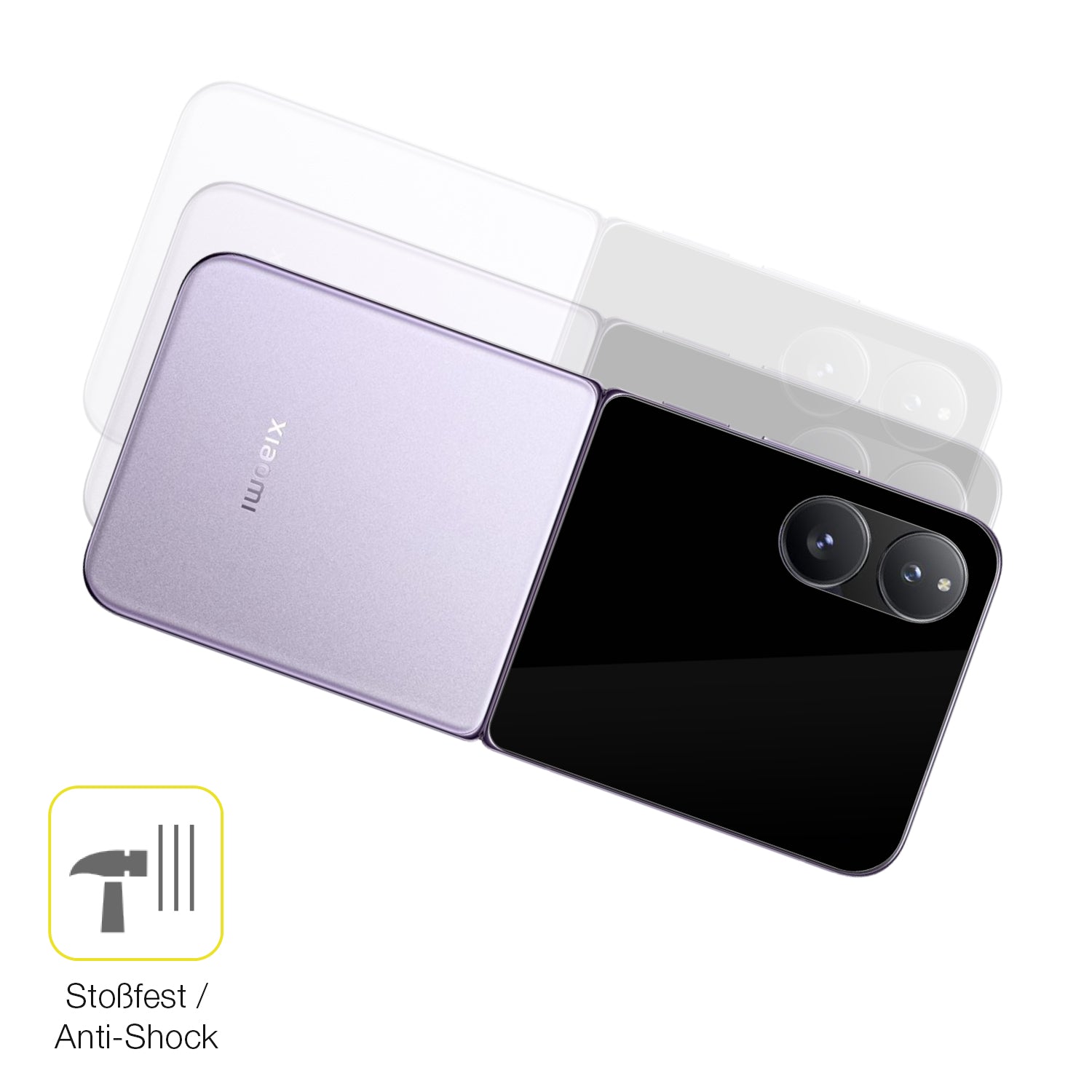 Schutz gegen Kratzer auf dem Xiaomi Mix Flip 2 Außenseite Glas durch Schlüssel oder Ähnliches