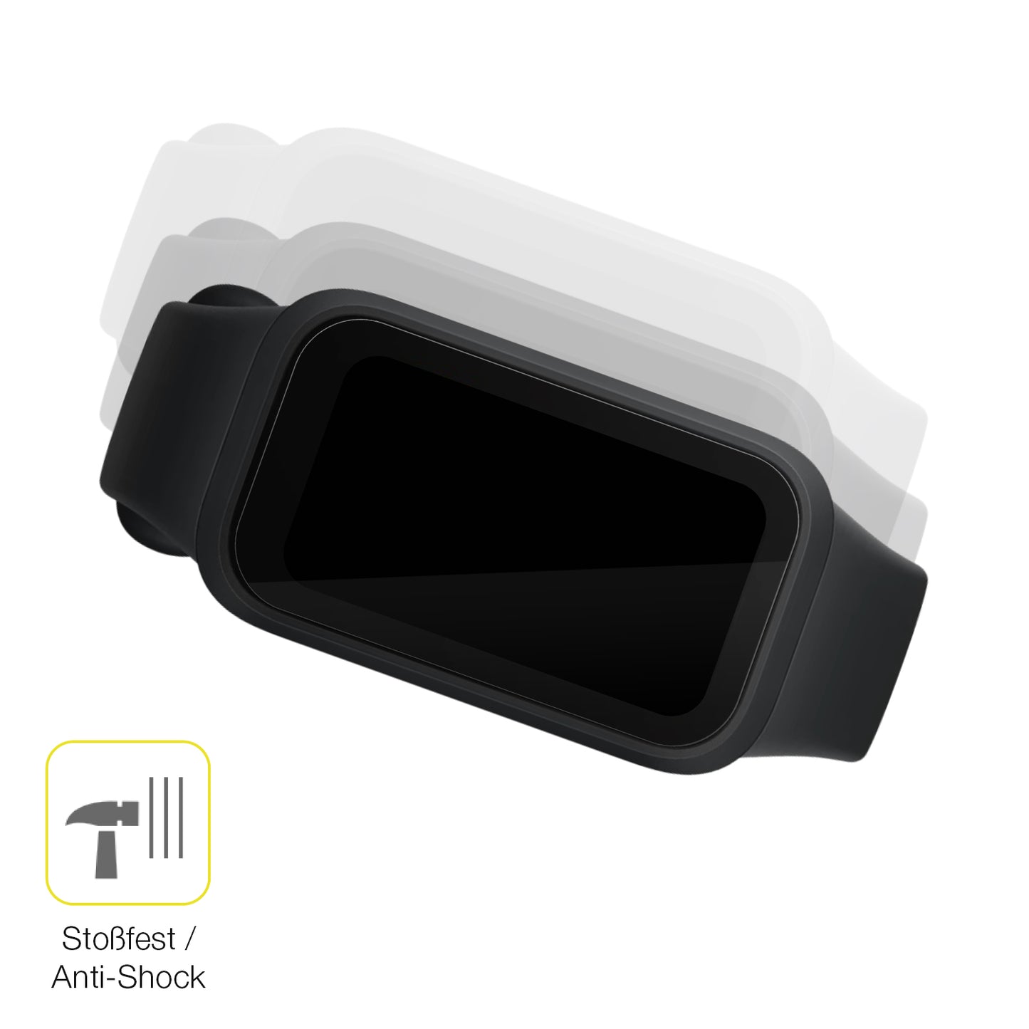 Schutz gegen Kratzer auf dem Xiaomi Smart Band 9 Active Glas durch Schlüssel oder Ähnliches