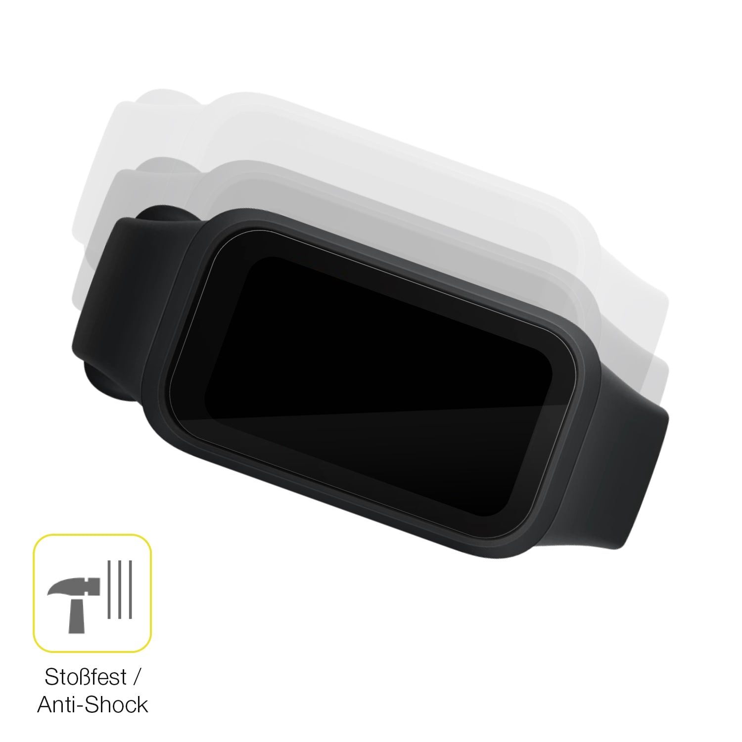Schutz gegen Kratzer auf dem Xiaomi Smart Band 9 Active Glas durch Schlüssel oder Ähnliches