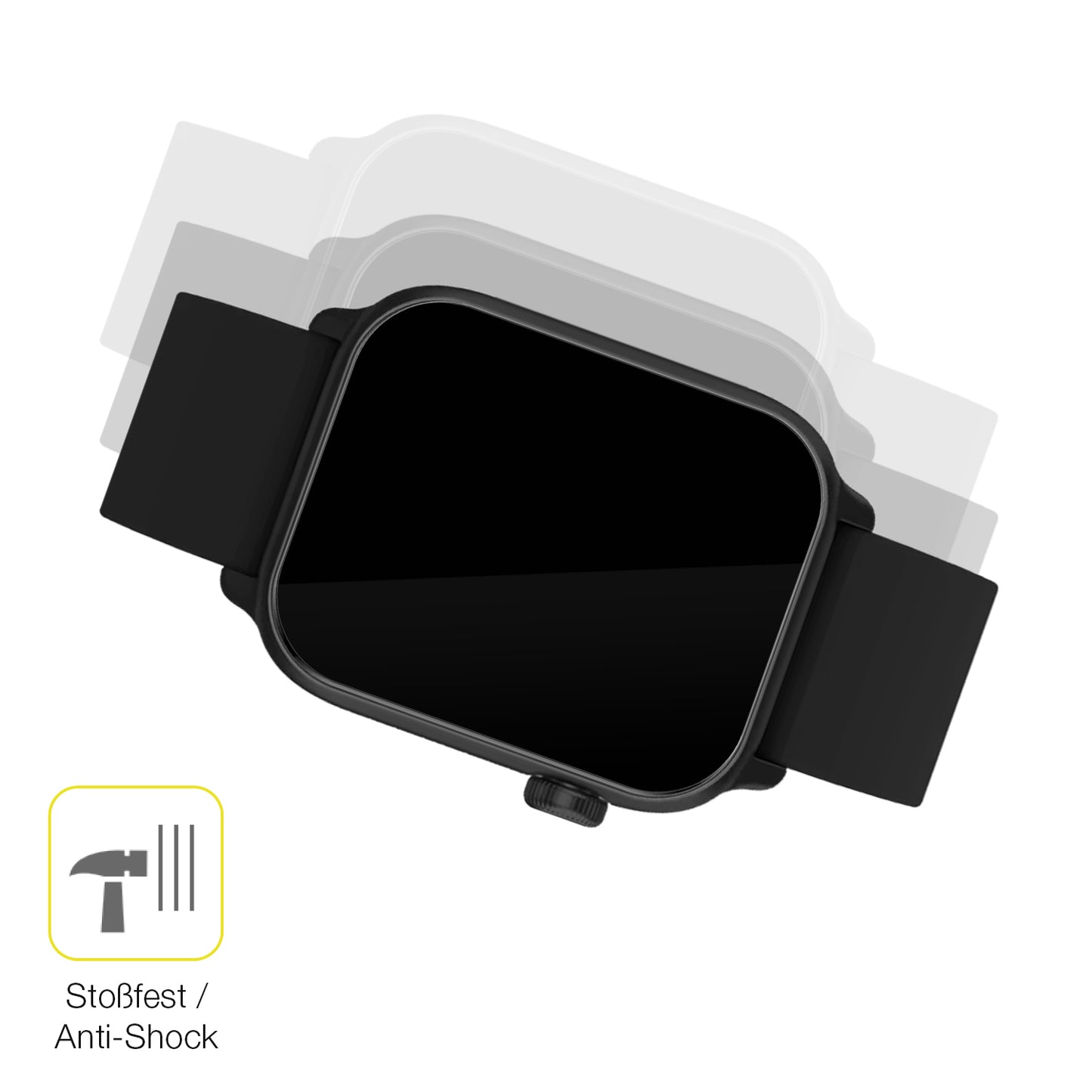 Schutz gegen Kratzer auf dem Xplora Xmove Glas durch Schlüssel oder Ähnliches