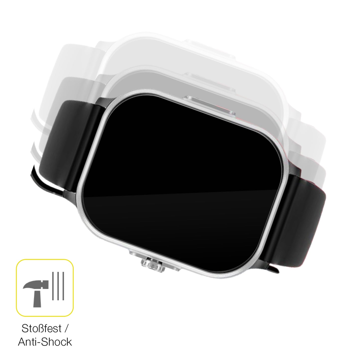 Schutz gegen Kratzer auf dem YYKY Smartwatch 1.72 Zoll Glas durch Schlüssel oder Ähnliches