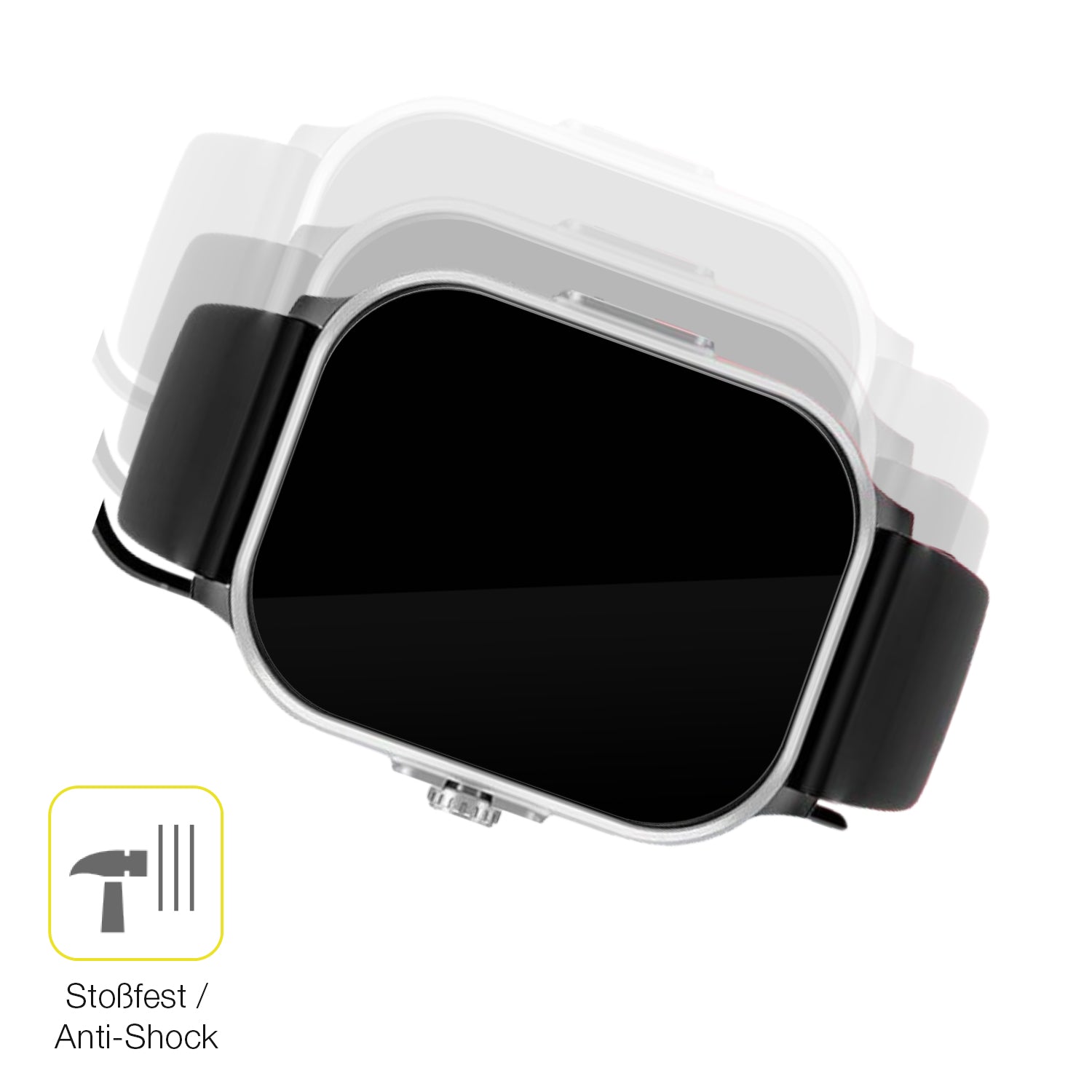 Schutz gegen Kratzer auf dem YYKY Smartwatch 1.72 Zoll Glas durch Schlüssel oder Ähnliches