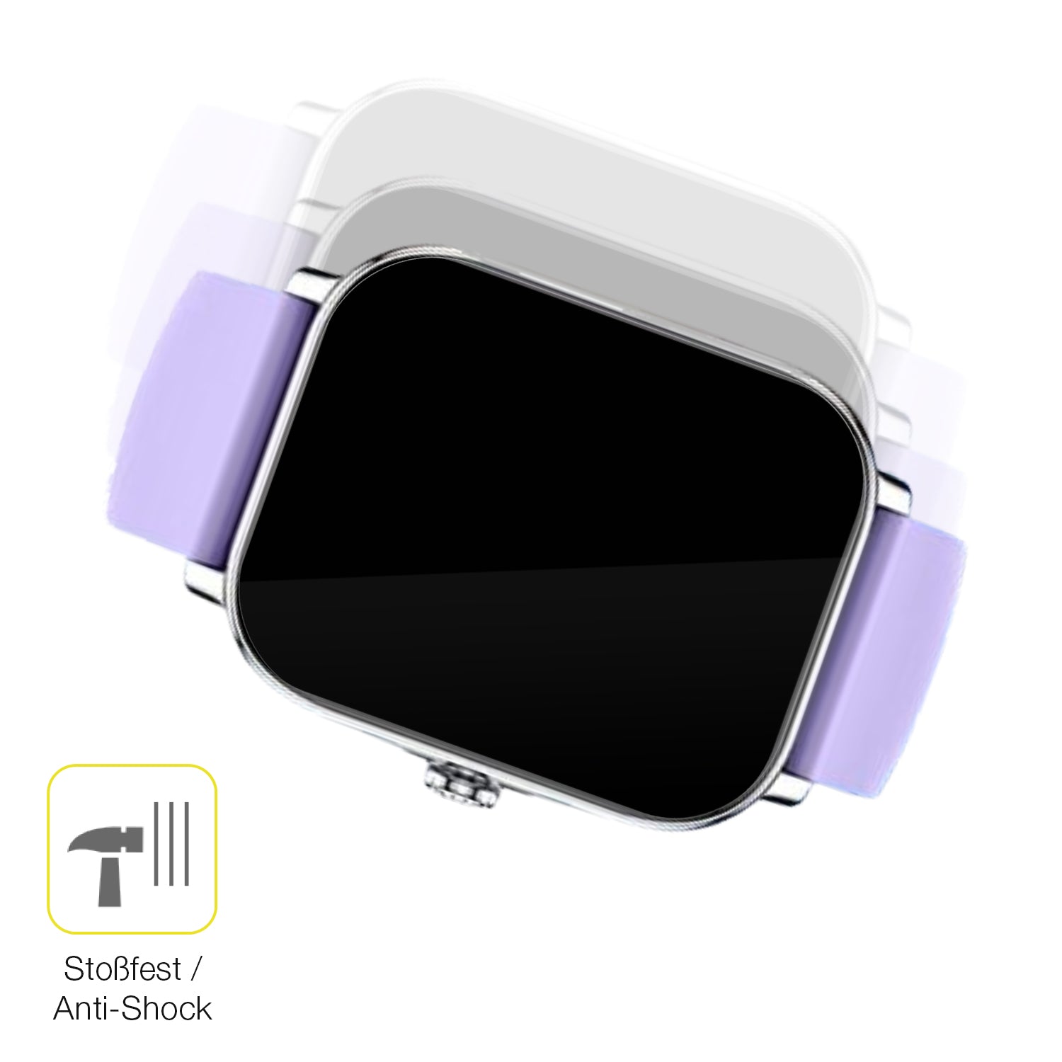 Schutz gegen Kratzer auf dem Zhizhi Smartwatch P90 1.85 Zoll Glas durch Schlüssel oder Ähnliches