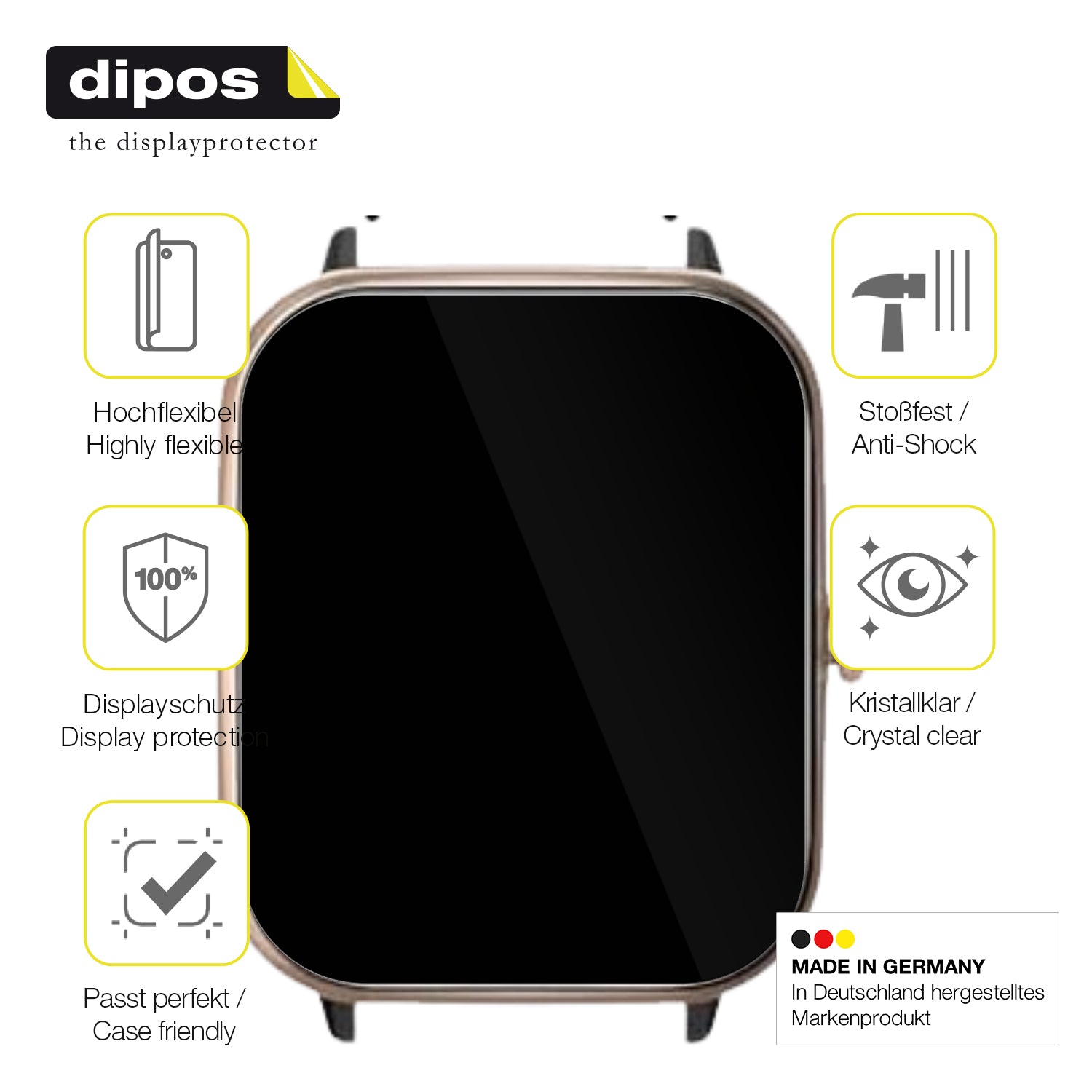 Displayschutz hergestellt in Deutschland, höchste Qualität made in Germany