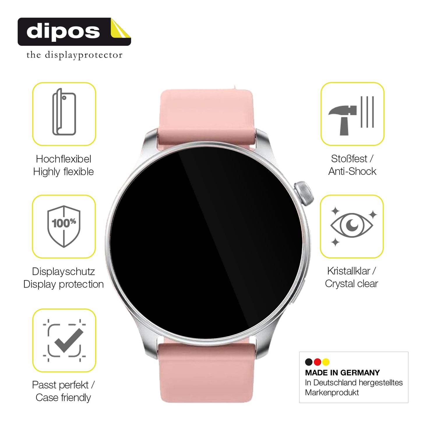 Displayschutz hergestellt in Deutschland, höchste Qualität made in Germany
