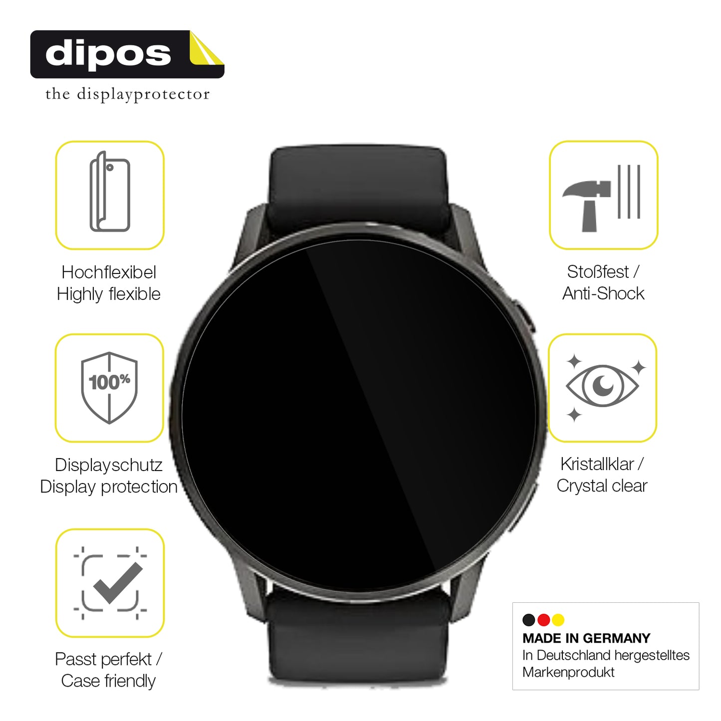 Displayschutz hergestellt in Deutschland, höchste Qualität made in Germany