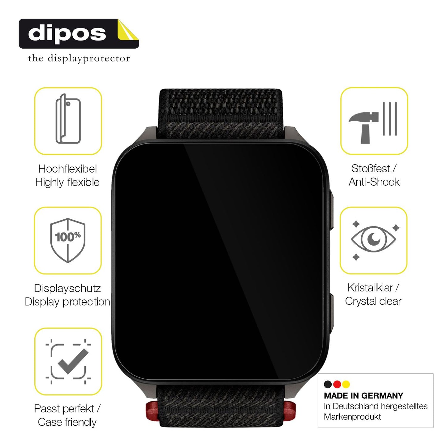 Displayschutz hergestellt in Deutschland, höchste Qualität made in Germany