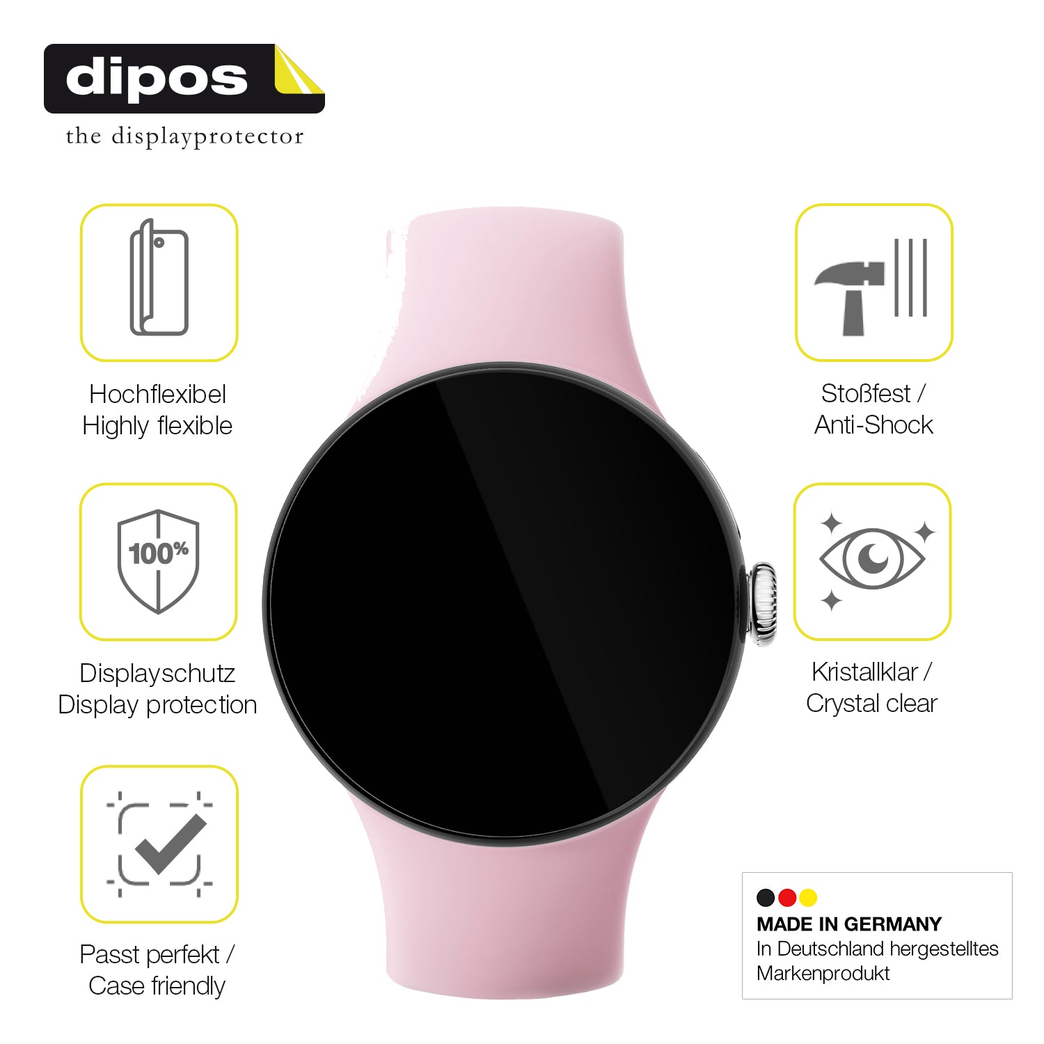 Displayschutz hergestellt in Deutschland, höchste Qualität made in Germany